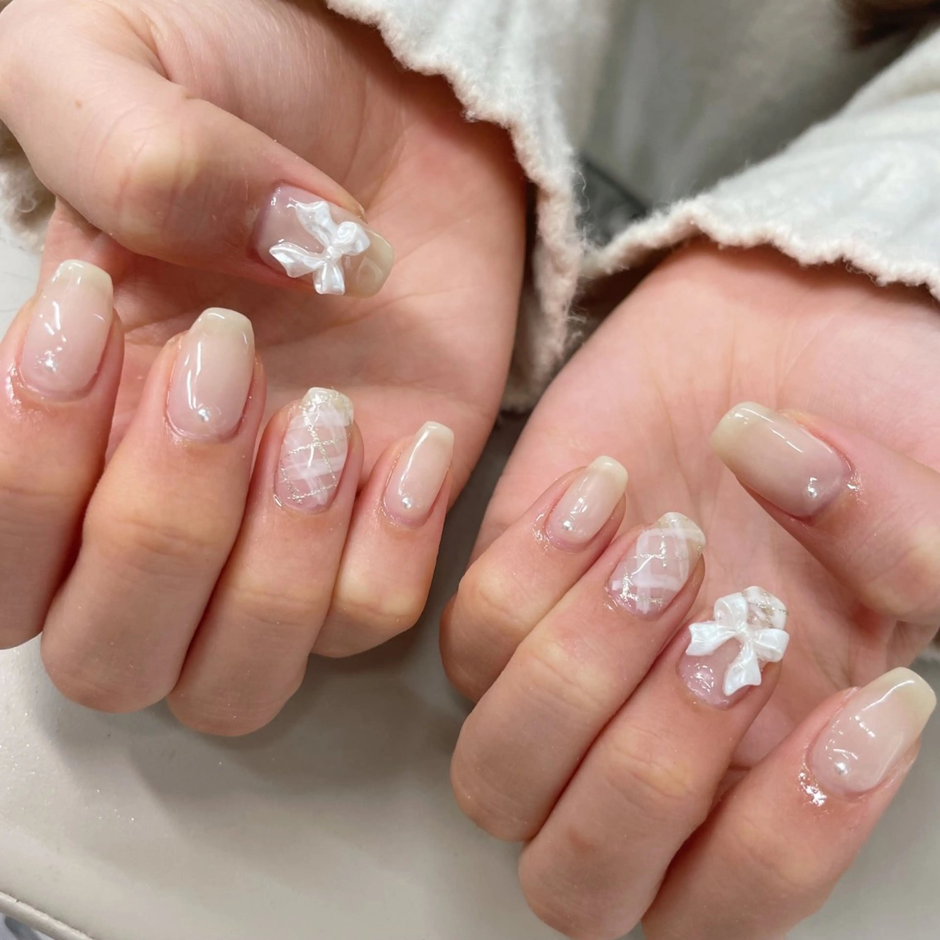 ネイル リボン 🌴konami 4U NAIL🥥のネイルデザイン