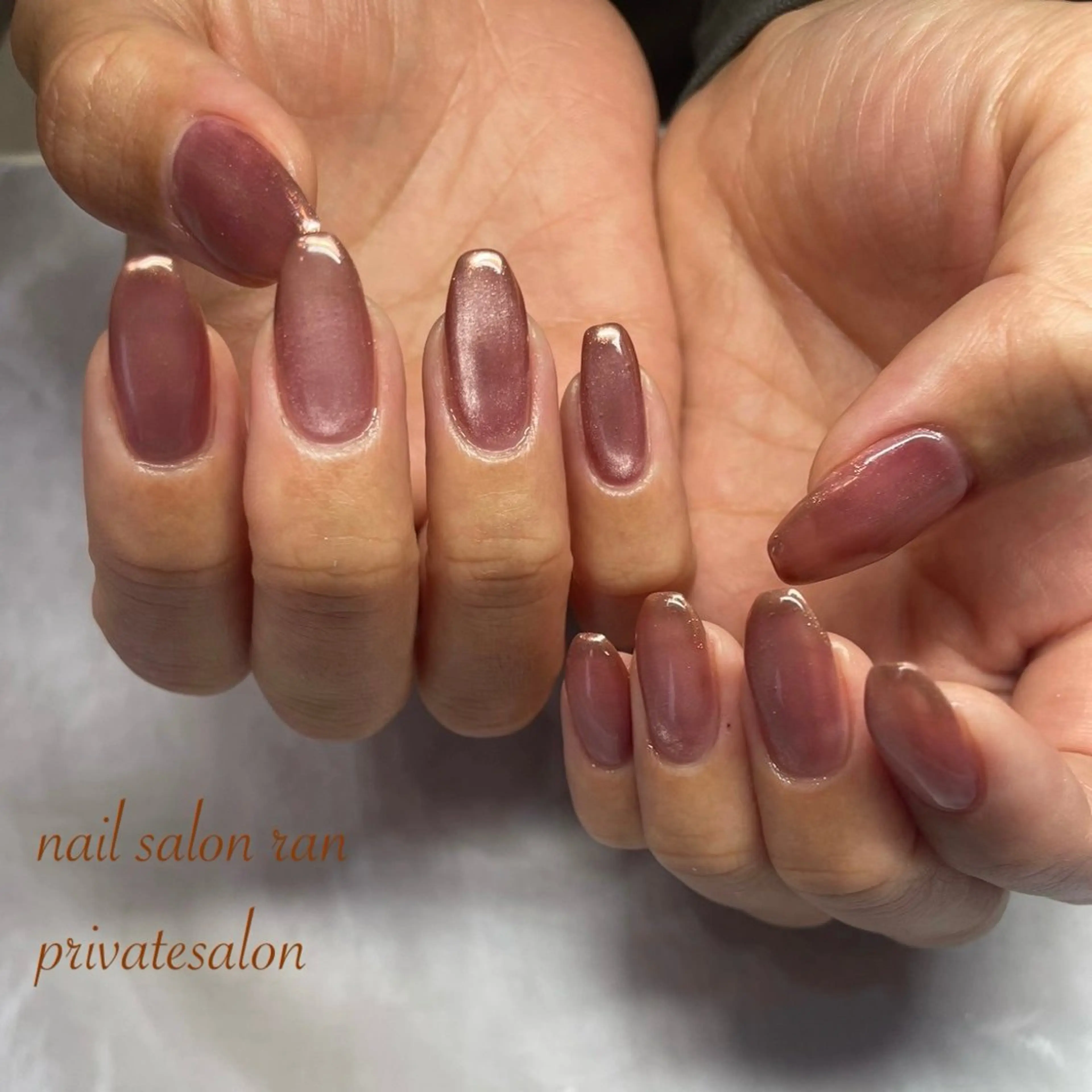 ネイル フレンチネイル マグネットネイル ピンク ハンドネイル ハンドケア nailsalon ranのネイルデザイン