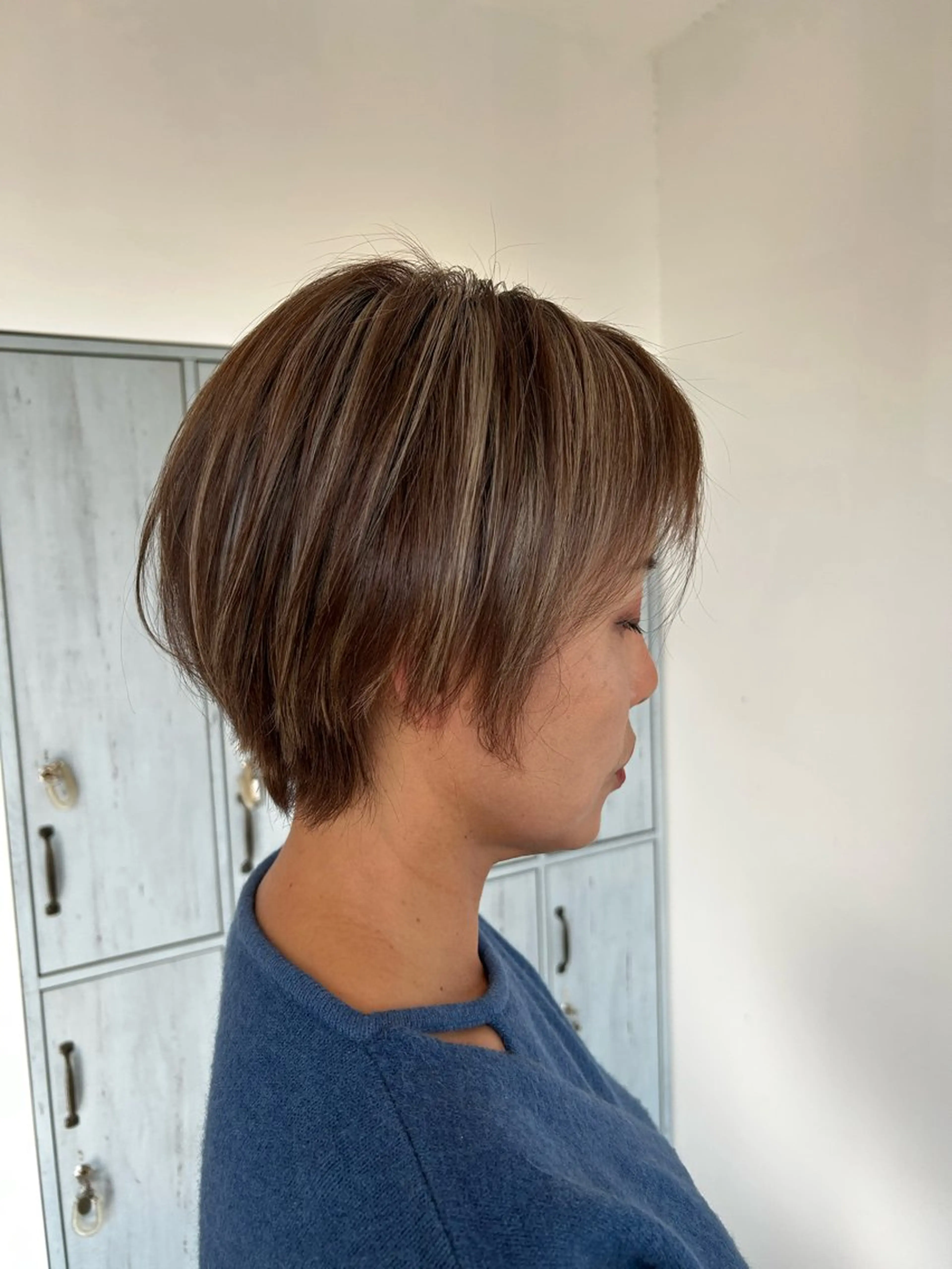 ショート カット ヘアカラー miu🌝 ハイライト/一宮のヘアスタイル