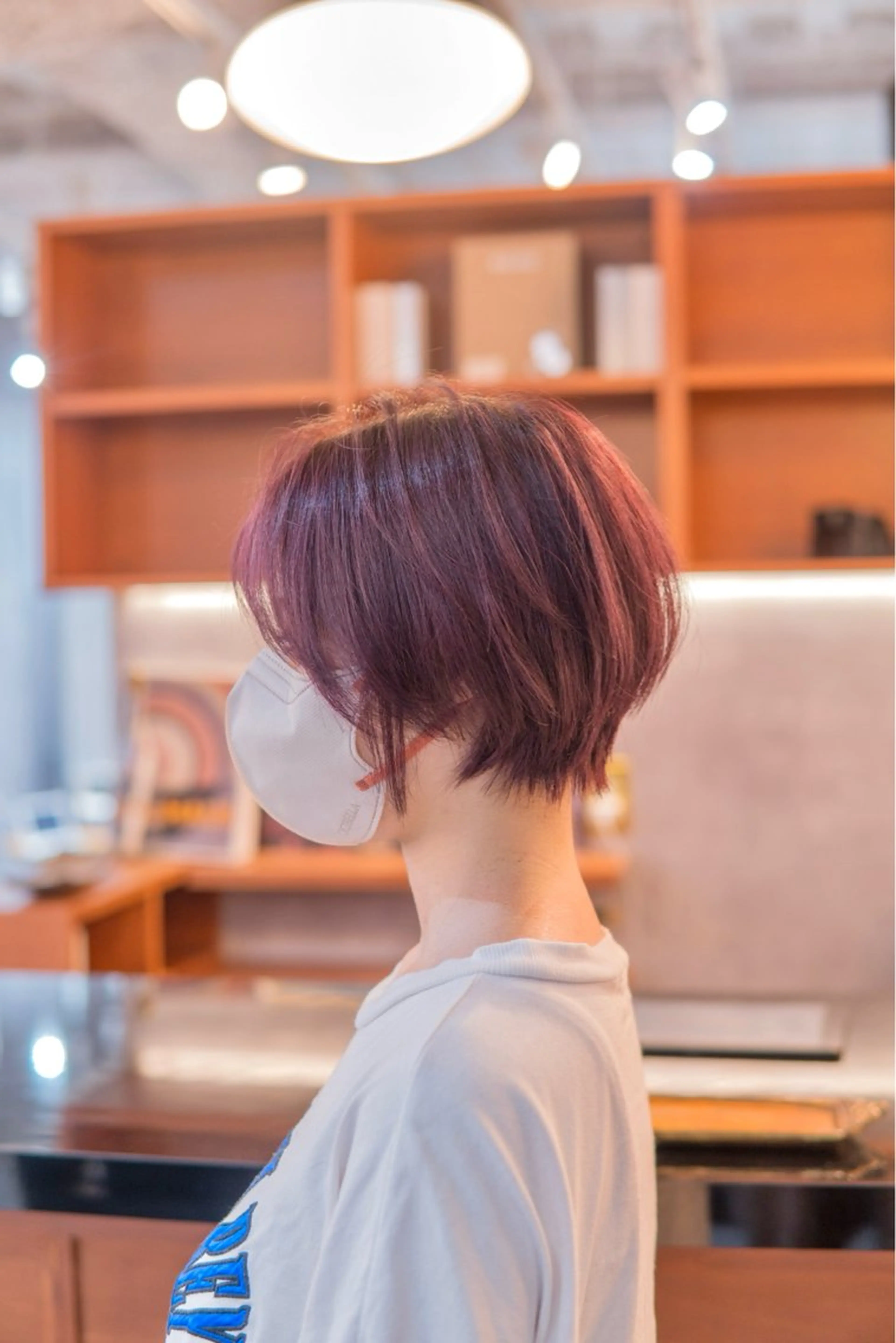 ショート ショートボブ ピンクラベンダー ボブ 似合わせカット ショートヘア カット ヘアカラー トリートメント benji_名駅店所属・原颯希/ショート /ボブ/メンズのヘアスタイル