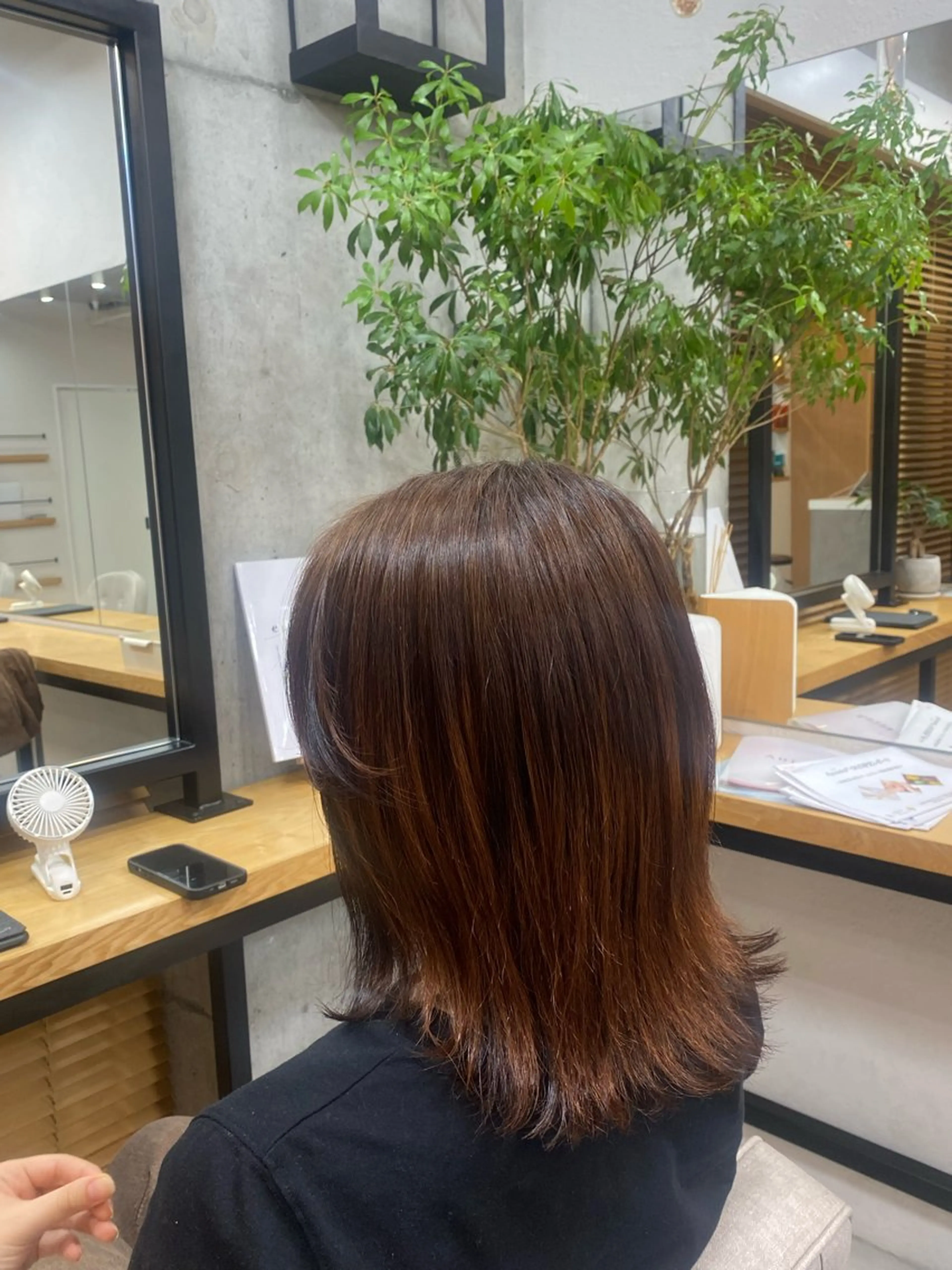 ミディアム ヘアカラー HIYORI🧁 登戸のヘアスタイル