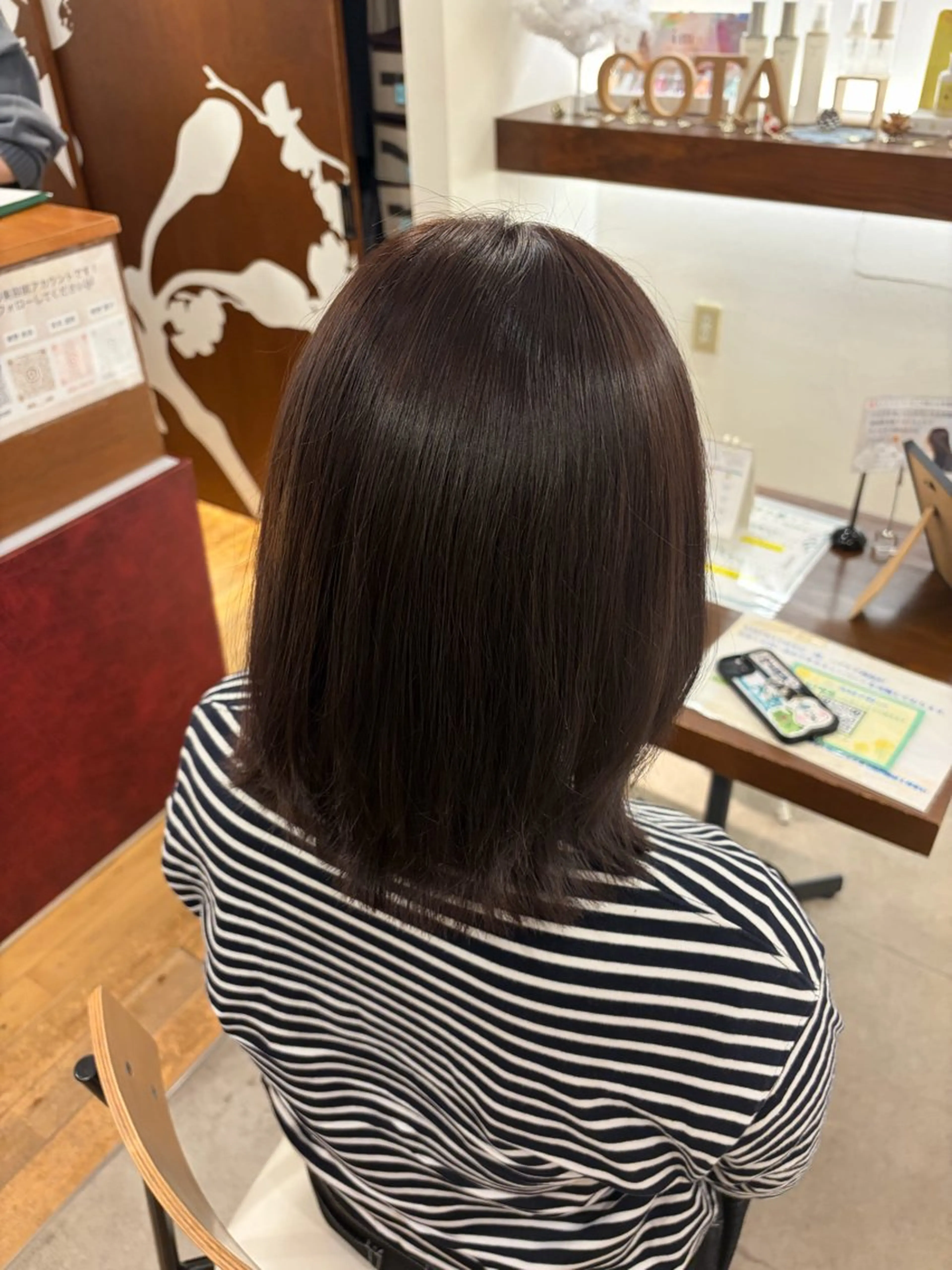 ミディアム 髪質改善 カット ヘアカラー 髪質改善カラー 貝本 遥那 🧸⸝⋆*のヘアスタイル