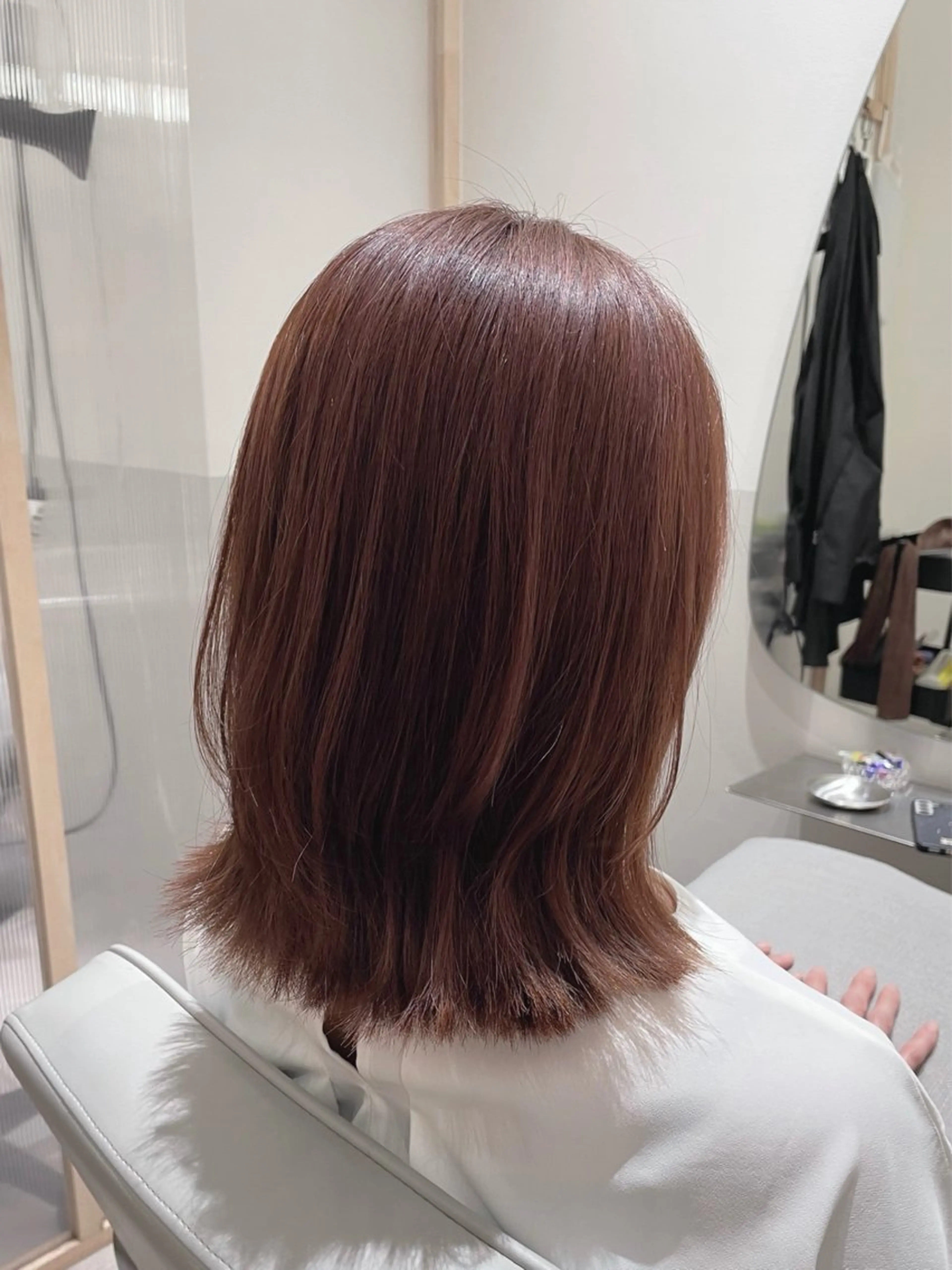 ミディアム カラー ブラウンカラー ピンクカラー ピンクブラウン カット ヘアカラー トリートメント Zina 浦安所属・髪質改善✨Zina浦 安/個室🌈YUKIのヘアスタイル