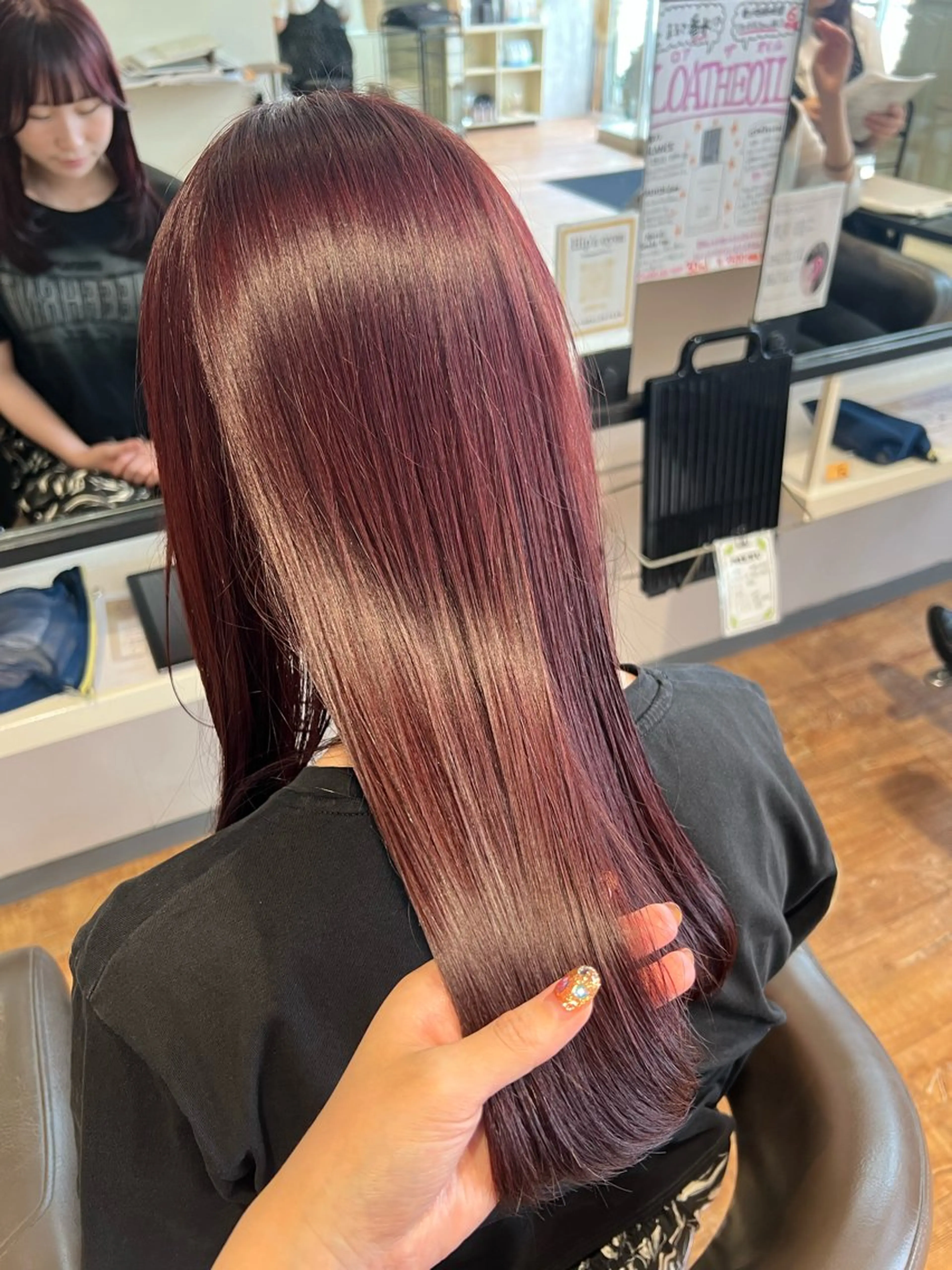 カラー レッドカラー ヘアカラー インナーカラー♡ Nanakoのヘアスタイル