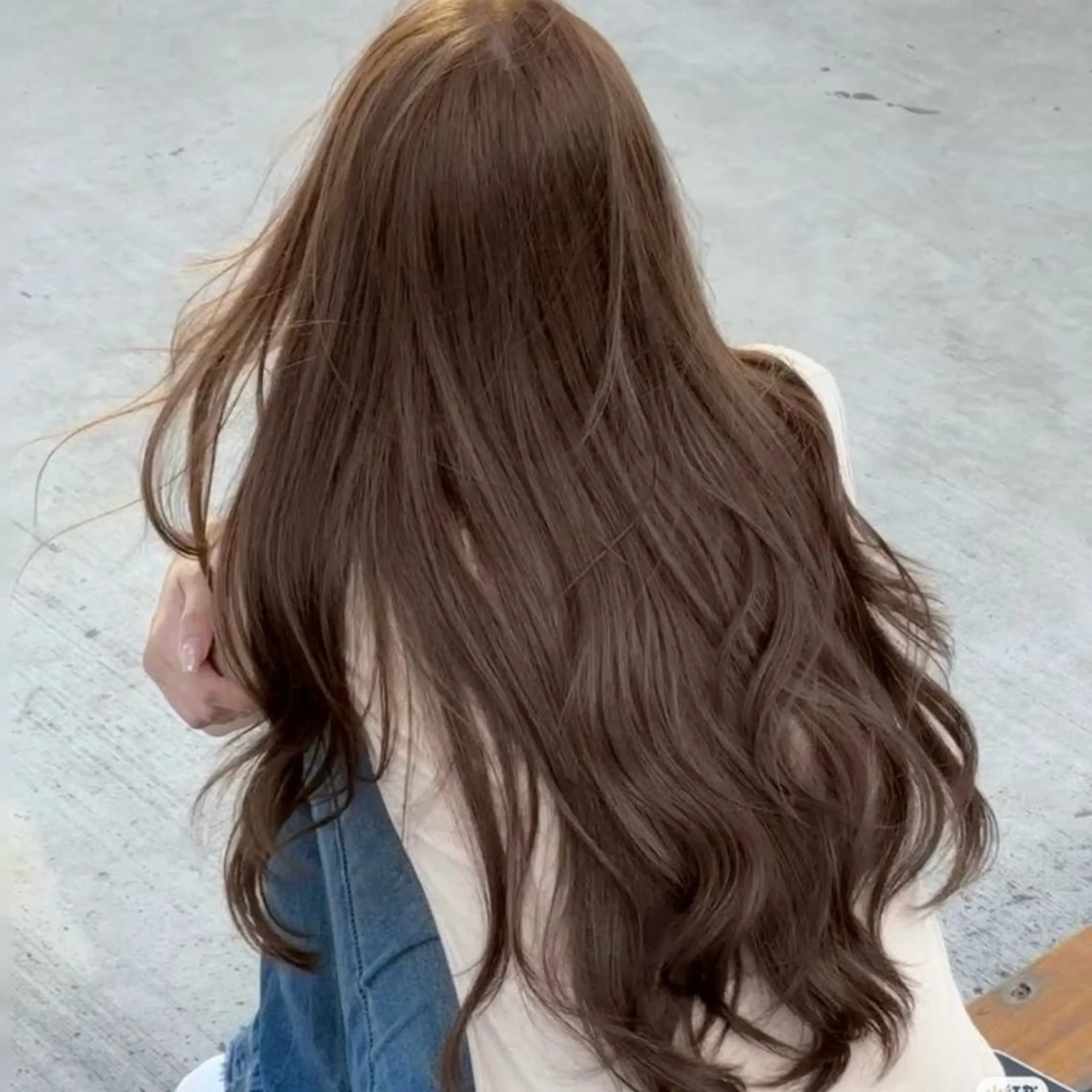 カラー ヘアカラー トリートメント ヘアセット 🤍ベージュ/透明感 韓国ヘア/まりん🤍のヘアスタイル