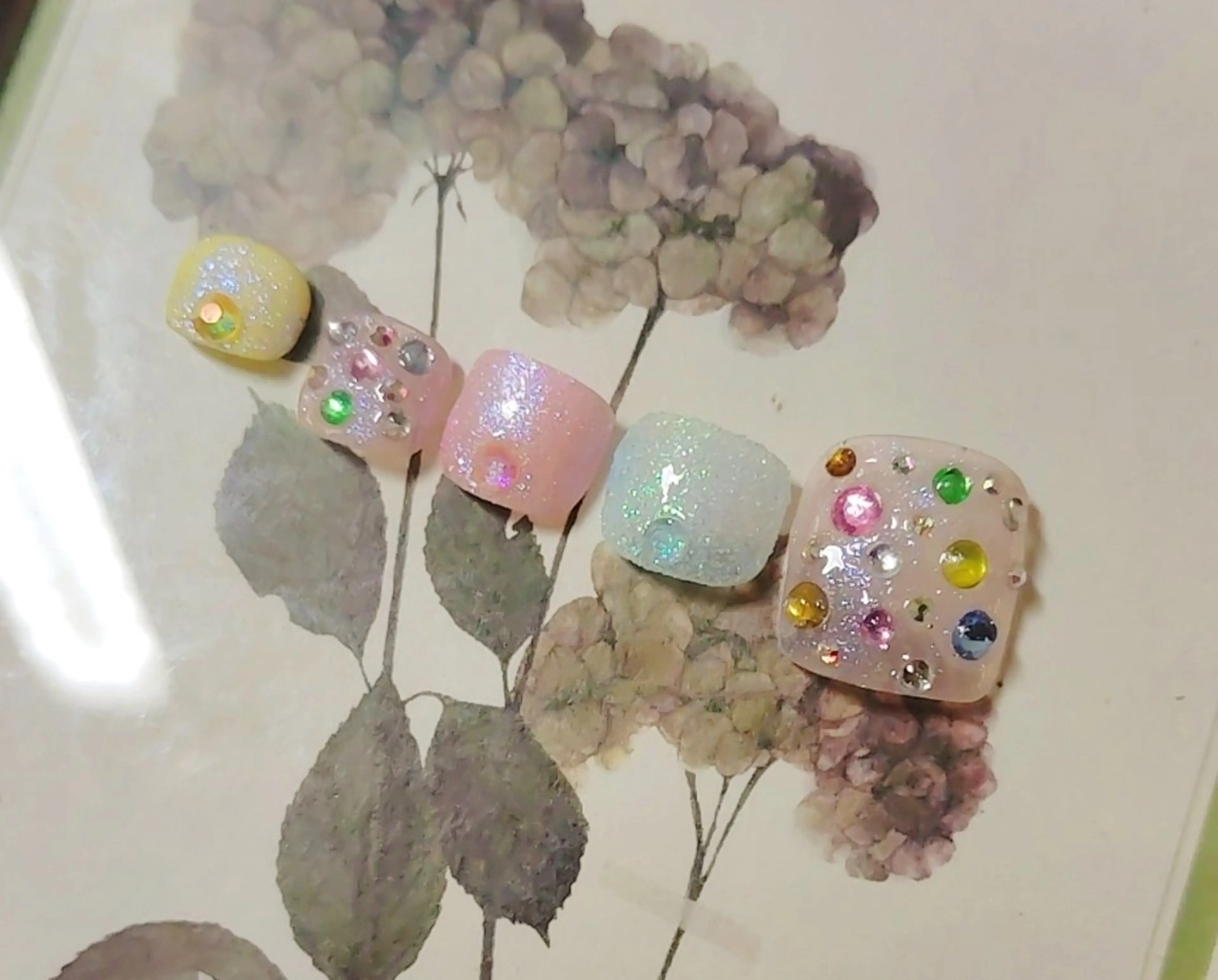 ネイル パステルネイル フットネイル Jewel SecretBaseのネイルデザイン