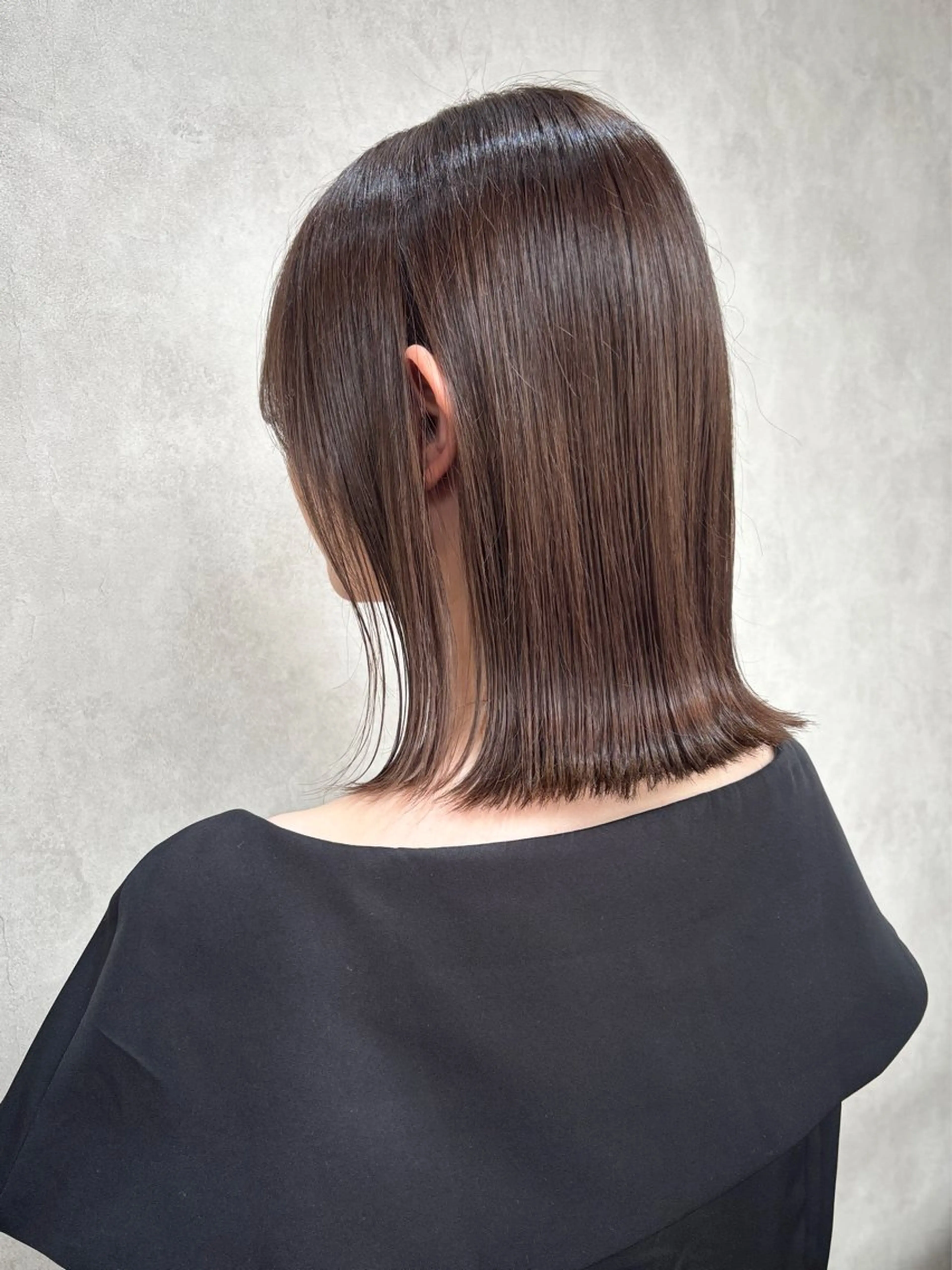 ミディアム ボブ カット ヘアカラー トリートメント 🌼デザインカット✨ アズサ🌼のヘアスタイル
