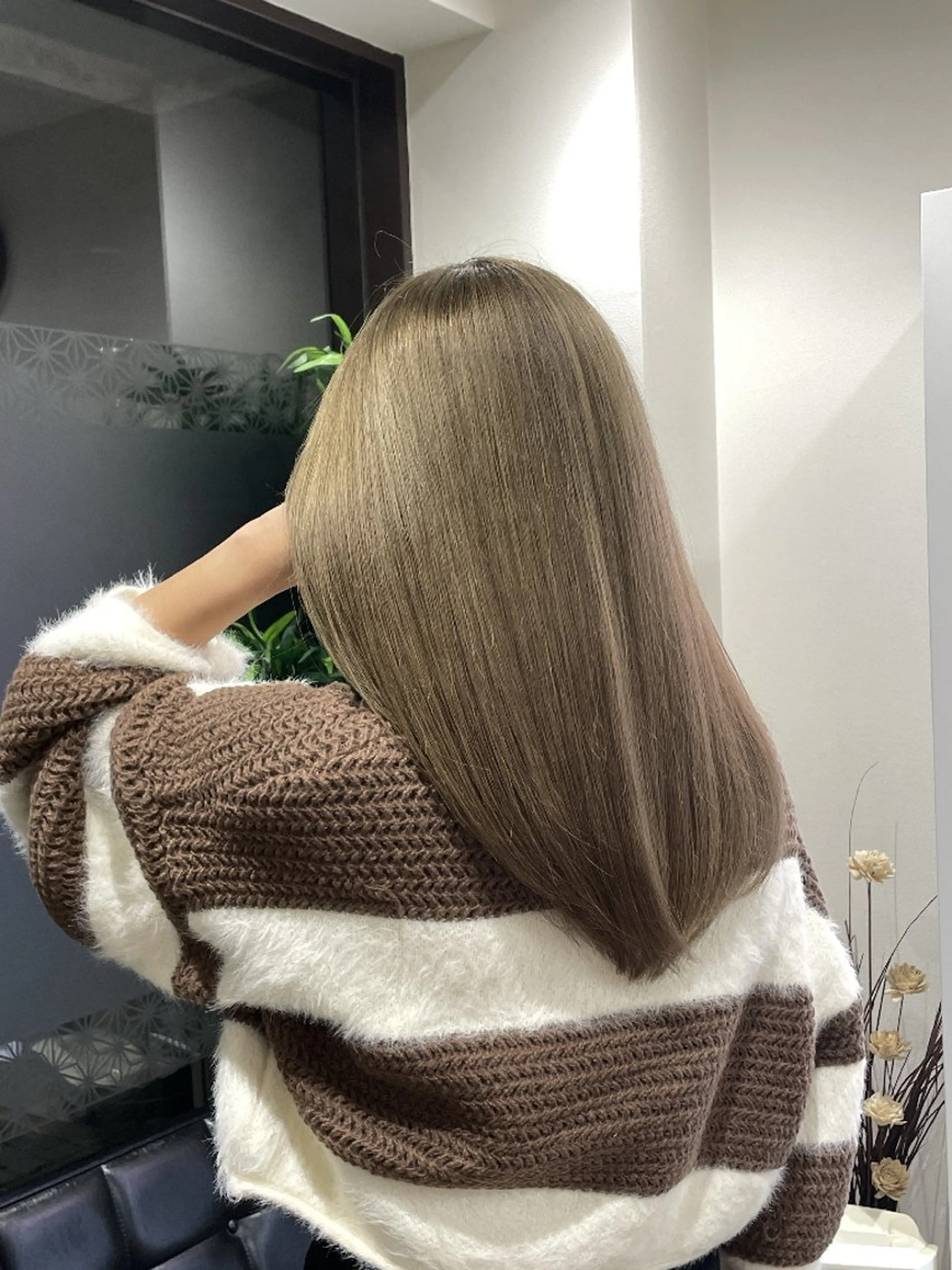 セミロング カラー 庵-hair所属・永井 直人のヘアスタイル