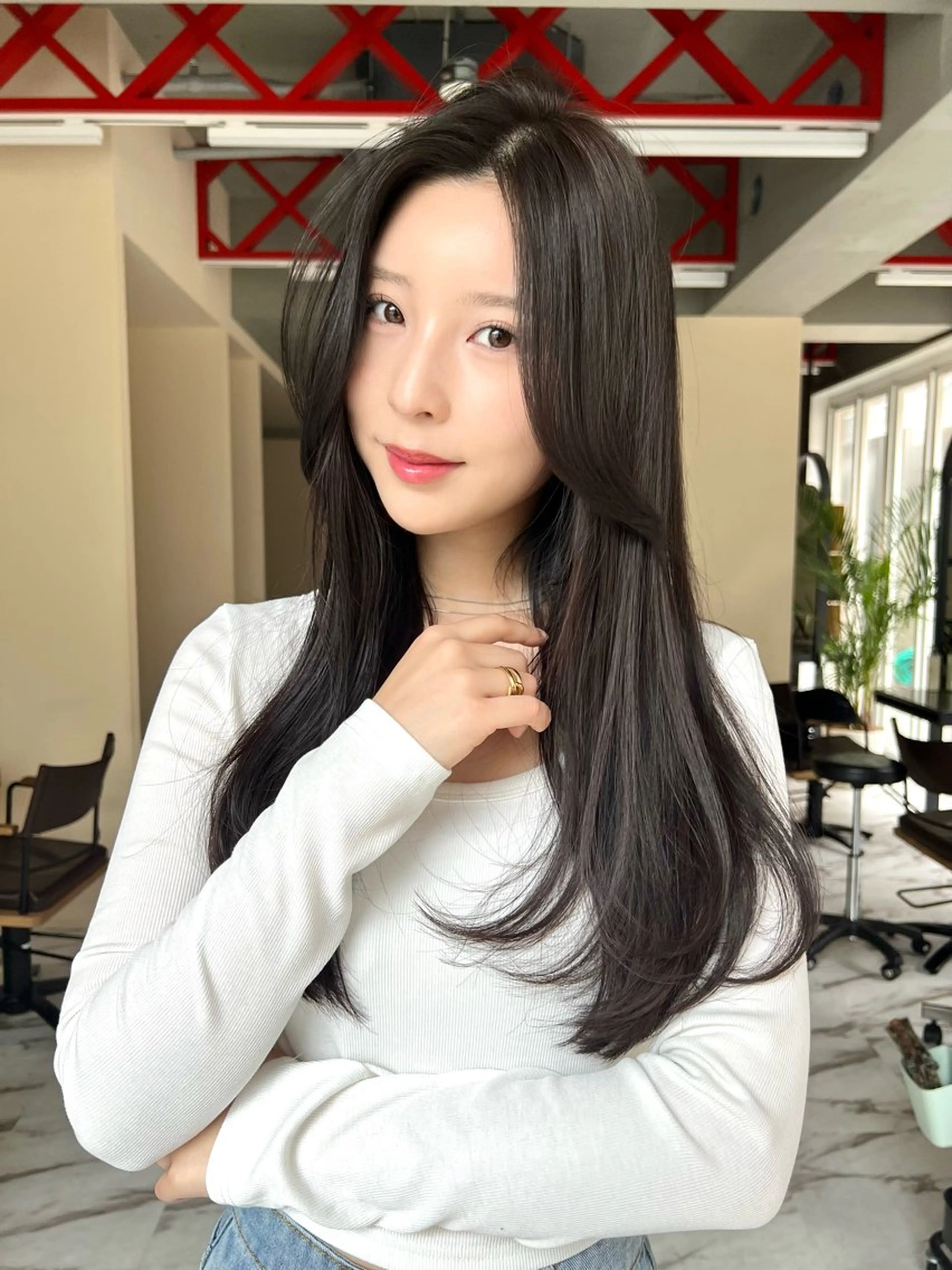 ロング カット ヘアカラー トリートメント ヘアセット レイヤー/透明感 🍃鈴木裕介のヘアスタイル