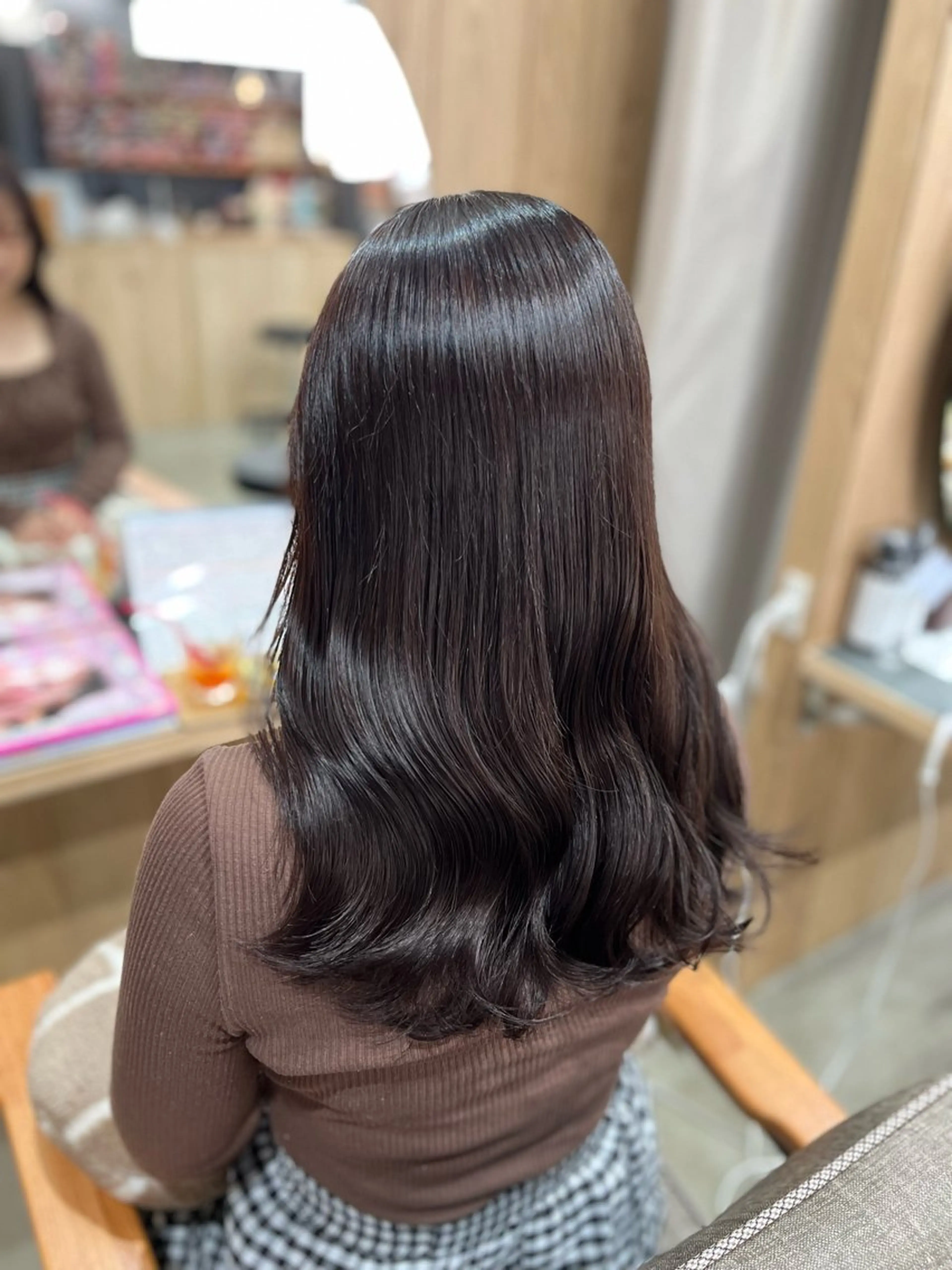 セミロング カラー ブラウンカラー チョコレートブラウン ヘアカラー トリートメント Rosso Hair&SPA 仙台店所属・仙台/髪質改善/艶髪 🫧ｼｽﾞｸのヘアスタイル