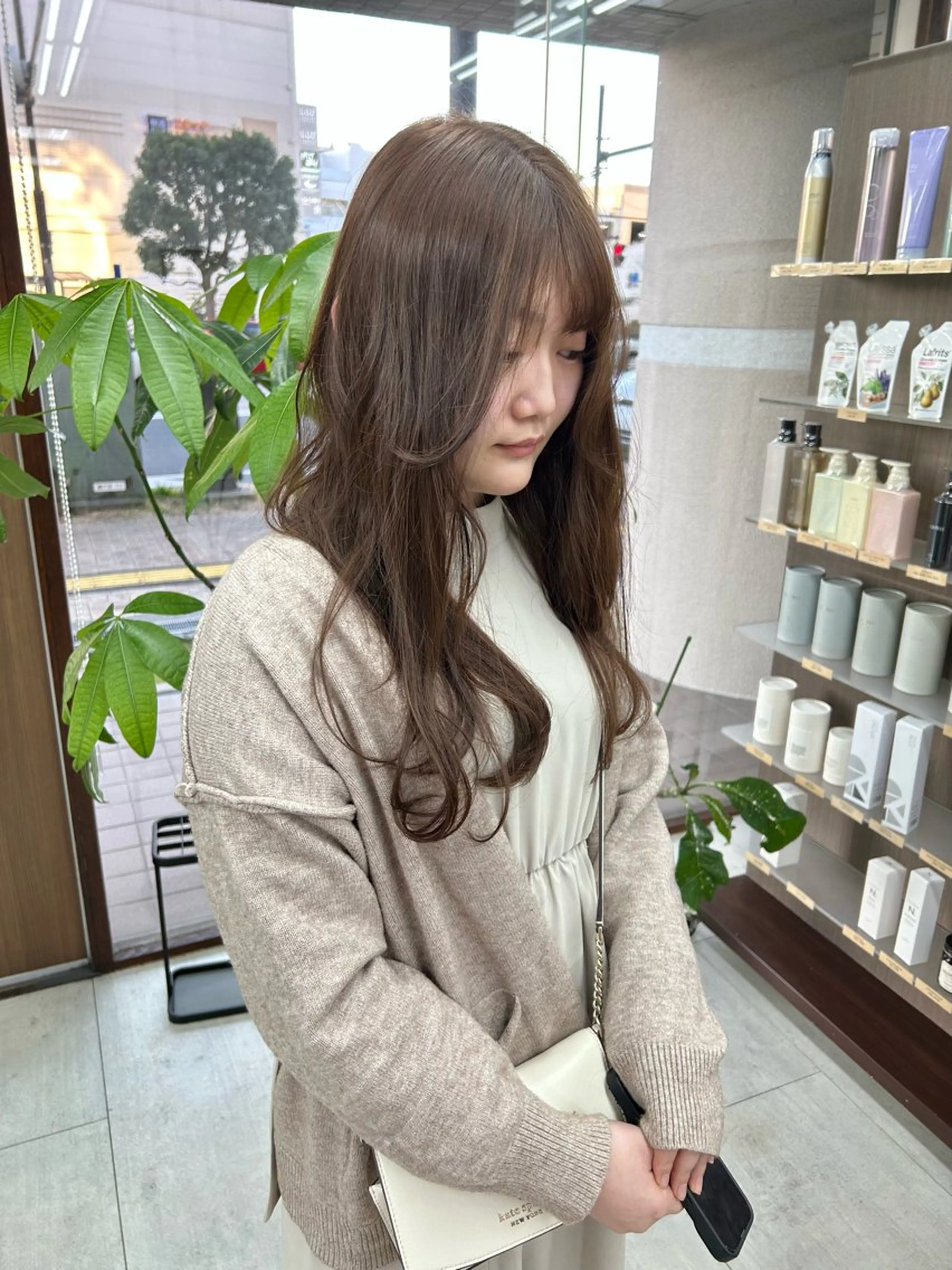 ロング カラー ブリーチ ブラウンカラー 透明感カラー ブリーチなしカラー カット ヘアカラー トレンドメンズパーマ /タカシマダイスケのヘアスタイル