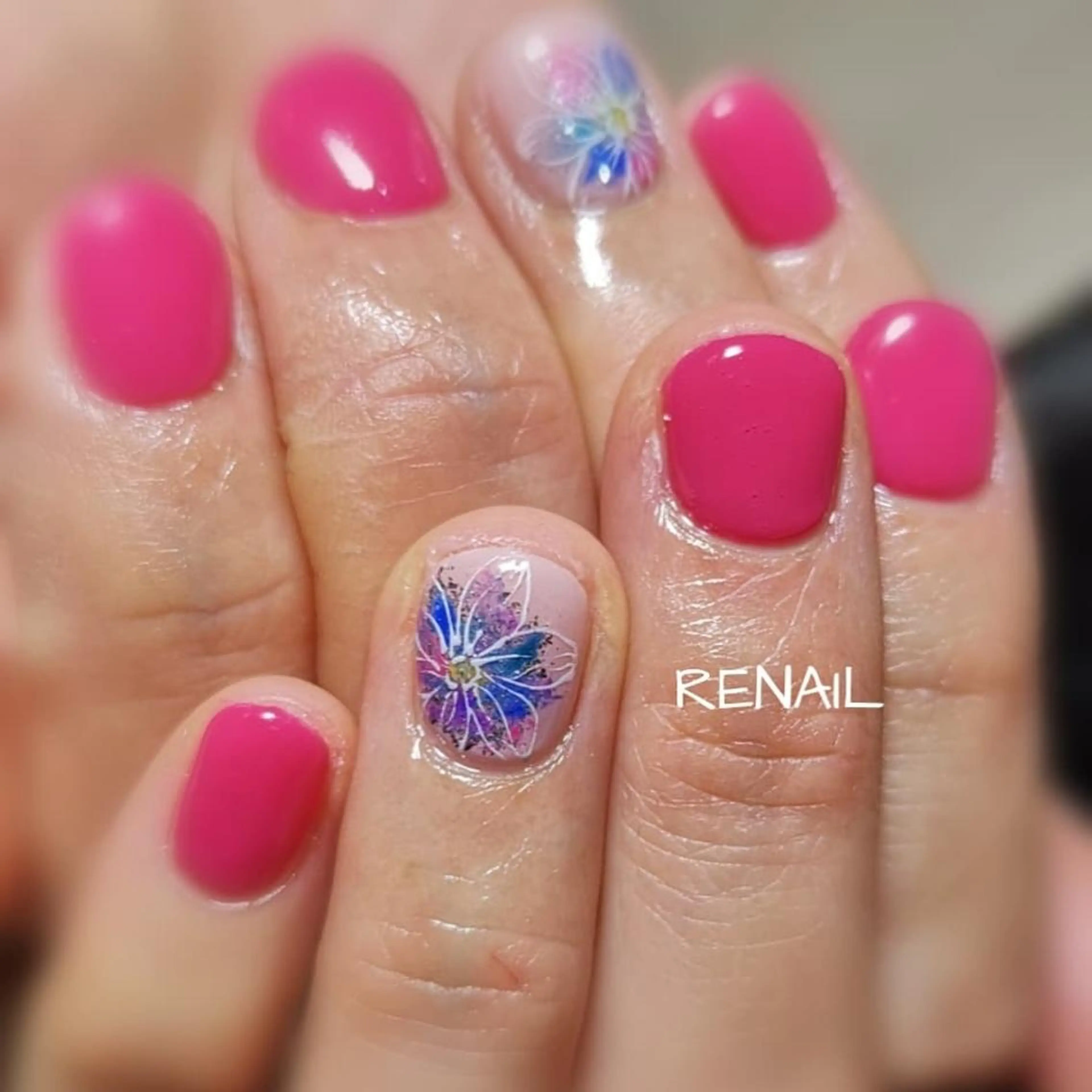 ネイル フラワーネイル RENAIL  玲奈のネイルデザイン