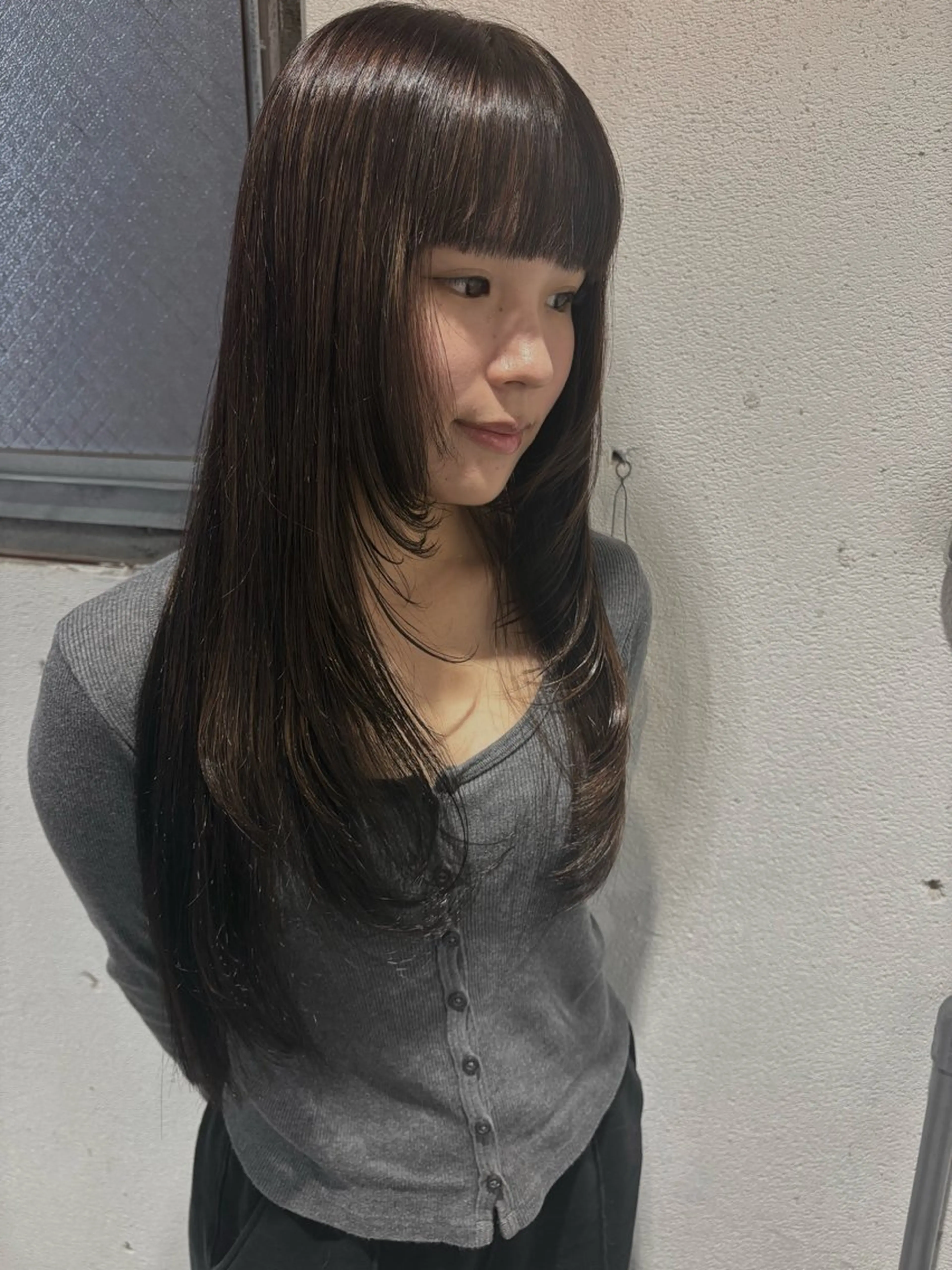 ロング 顔まわりレイヤー 顔周りカット レイヤーカット カット inc新小岩 🌱MANAMIのヘアスタイル