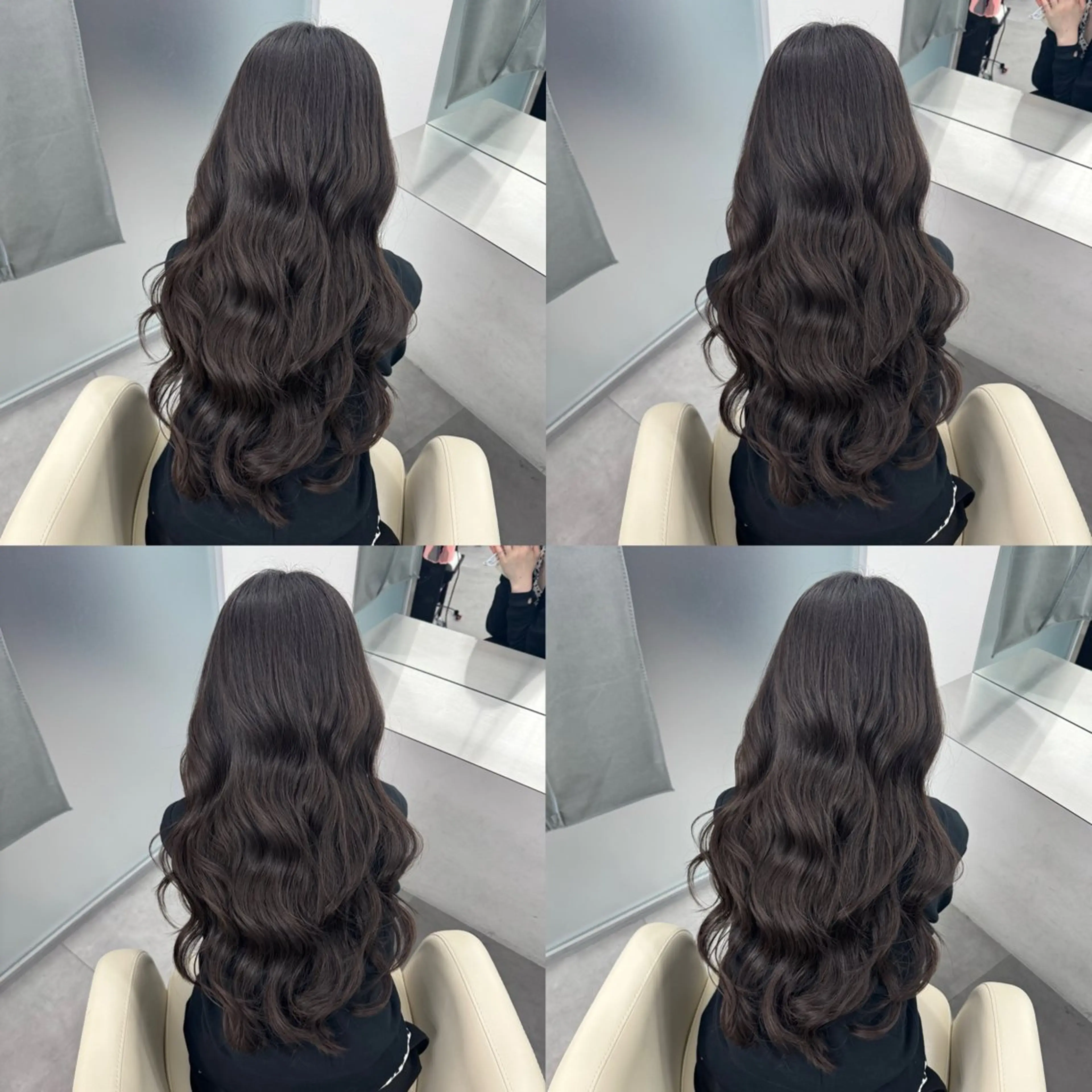 セミロング カラー 韓国風ヘア 小顔カット カット 江坂トレンド韓国風 髪質改善shinoのヘアスタイル