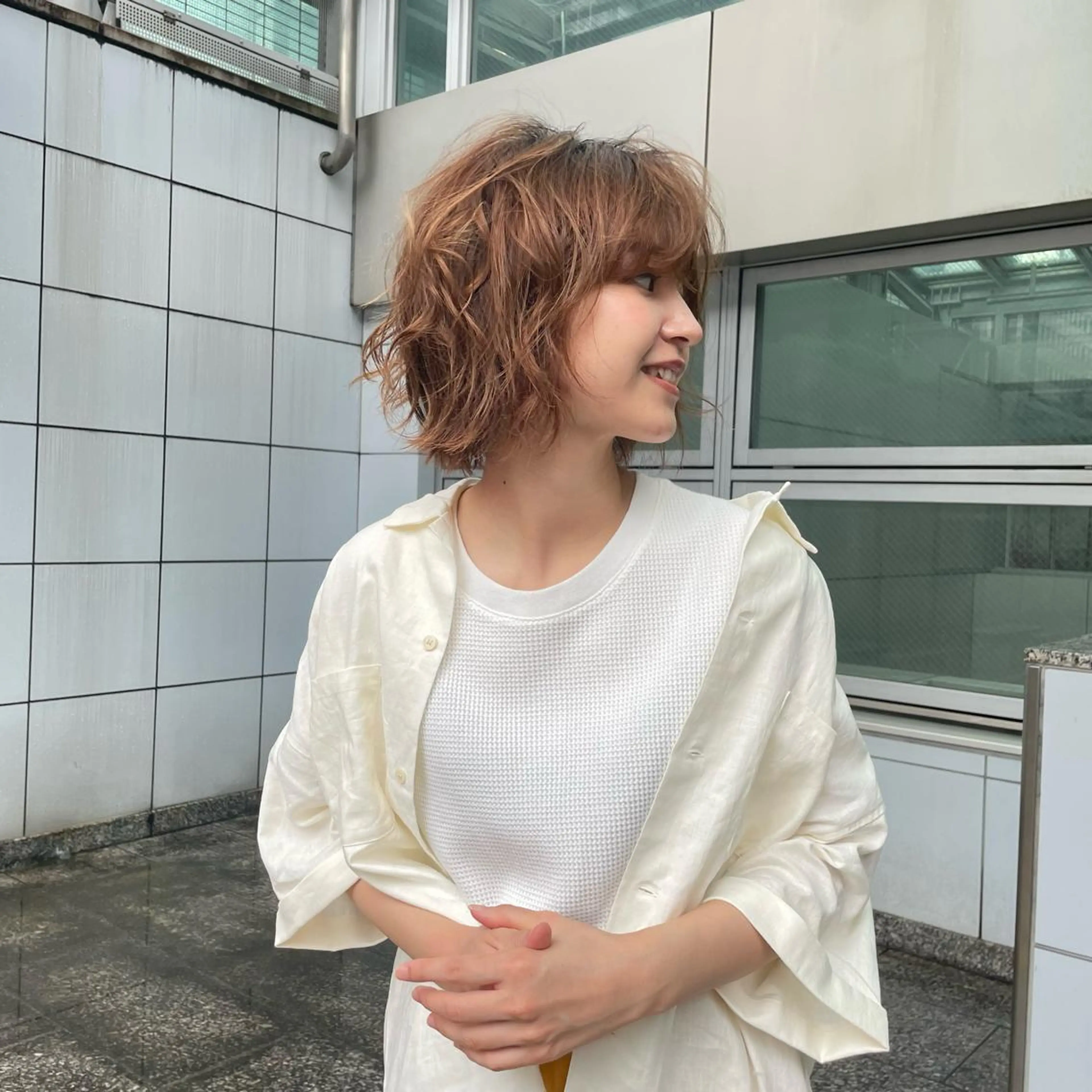 ショート ヘアカラー トリートメント ボブウルフ／ボブ Satsukiのヘアスタイル
