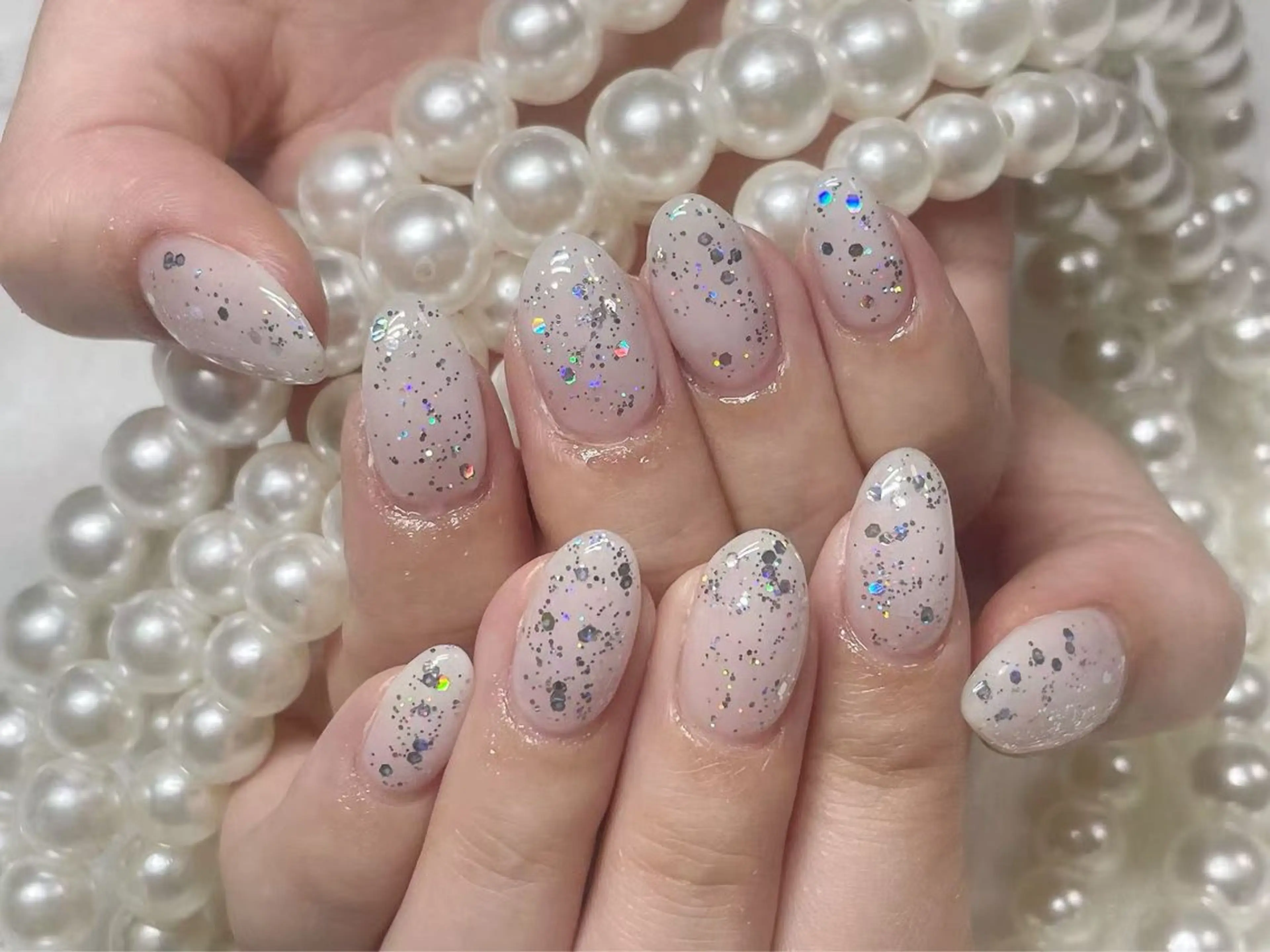 ネイル クリアネイル 成人式 フラッシュネイル フットネイル フレンチネイル 💫KASUMI 💅のネイルデザイン
