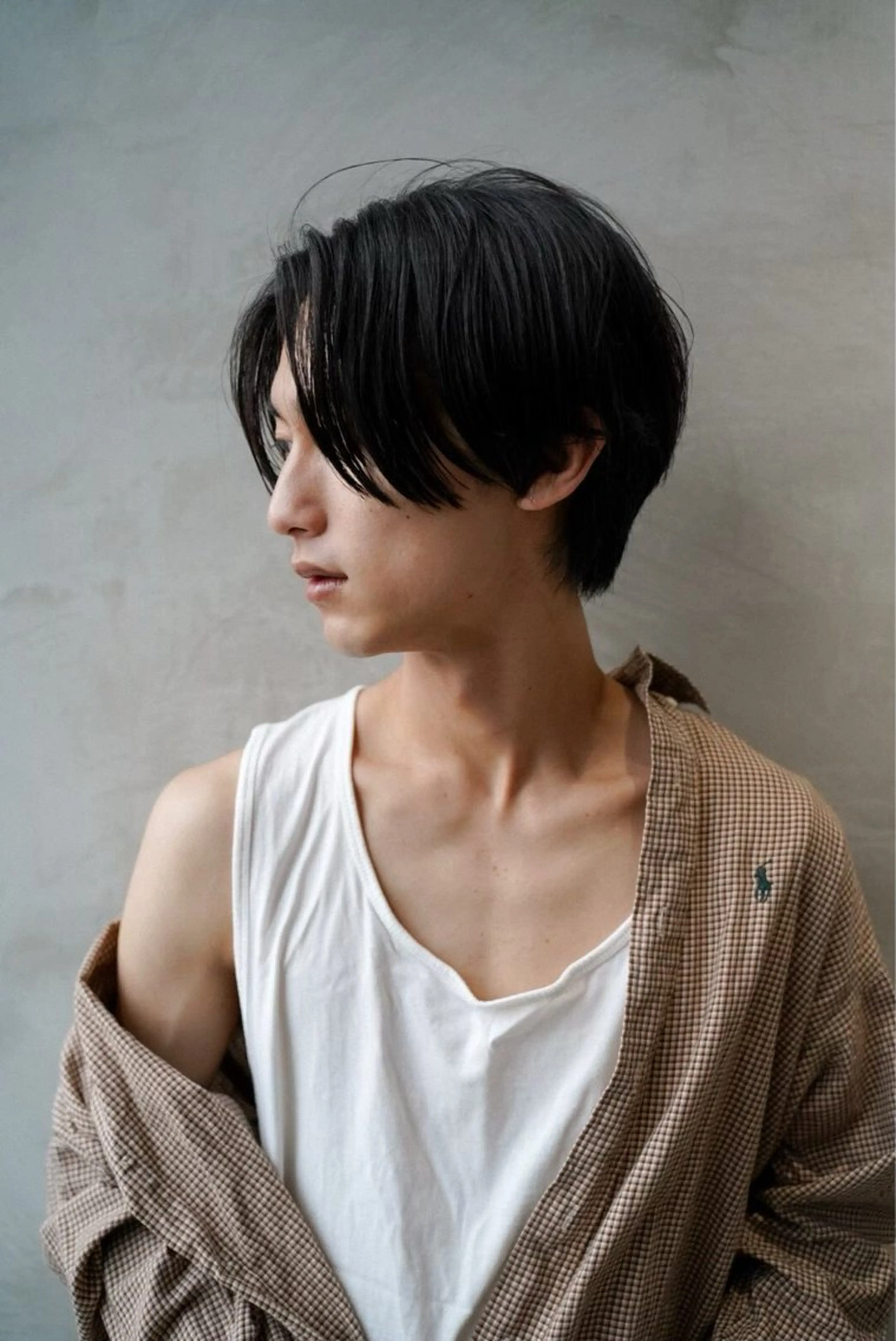 メンズ 切りっぱなしボブ/ 小顔ボブNANAのヘアスタイル