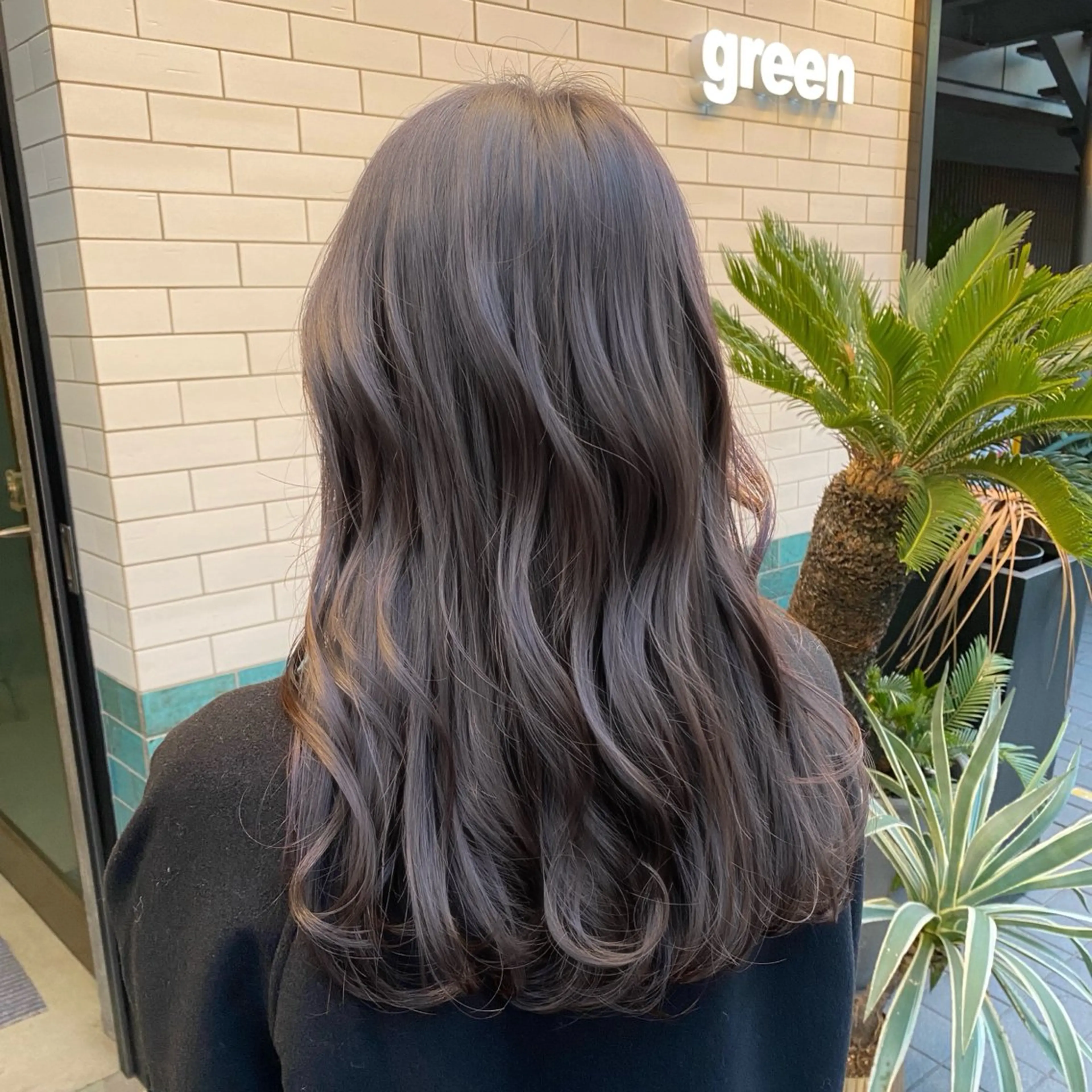 セミロング カラー ブリーチ ブラウンカラー ココアブラウン ダブルカラー ブリーチなしカラー カット ヘアカラー ブリーチなしダブル カラー🧸🐺陽介のヘアスタイル