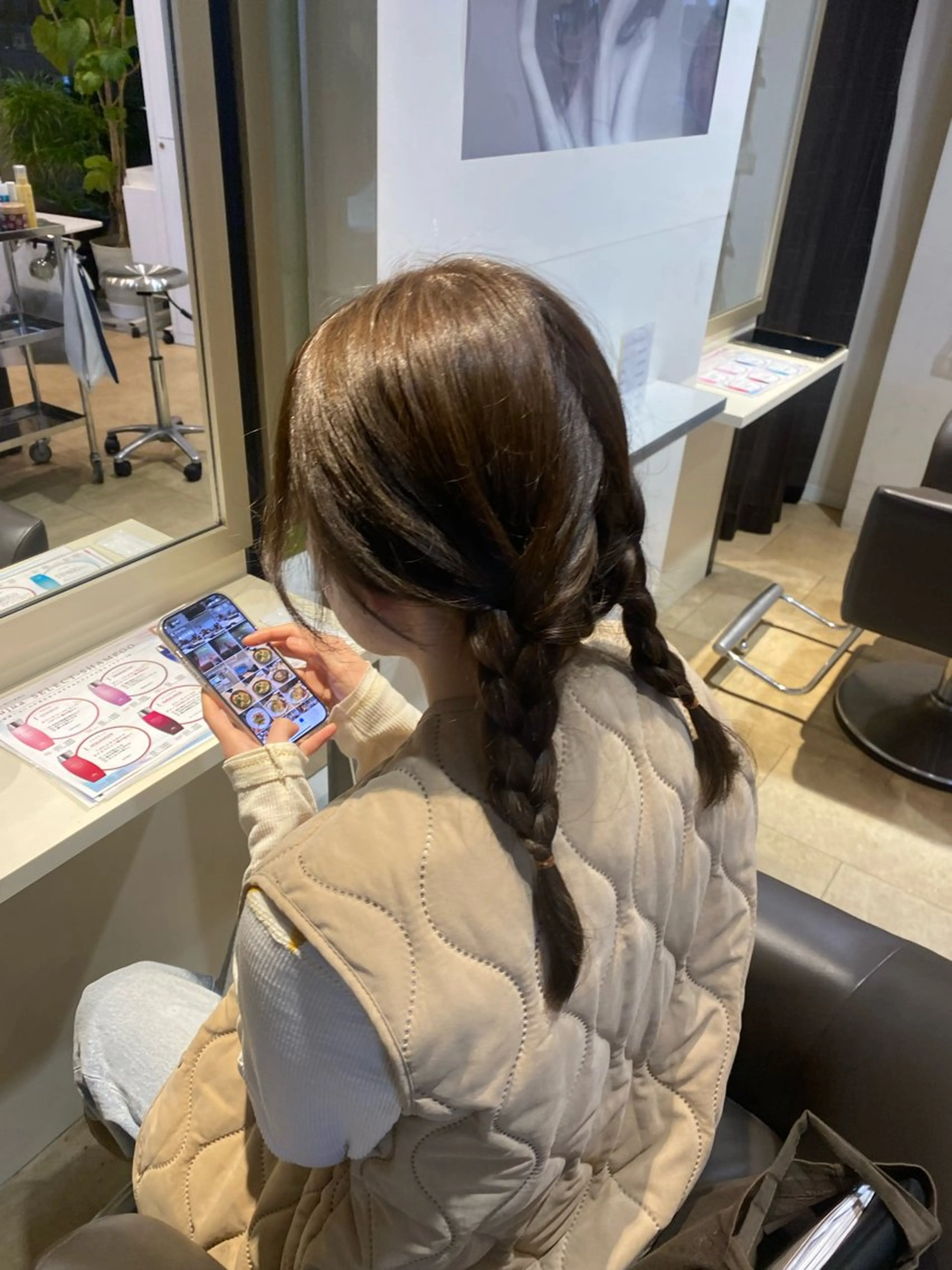 セミロング カラー ヘアアレンジ ヘアカラー あいり 福岡美容師のヘアスタイル