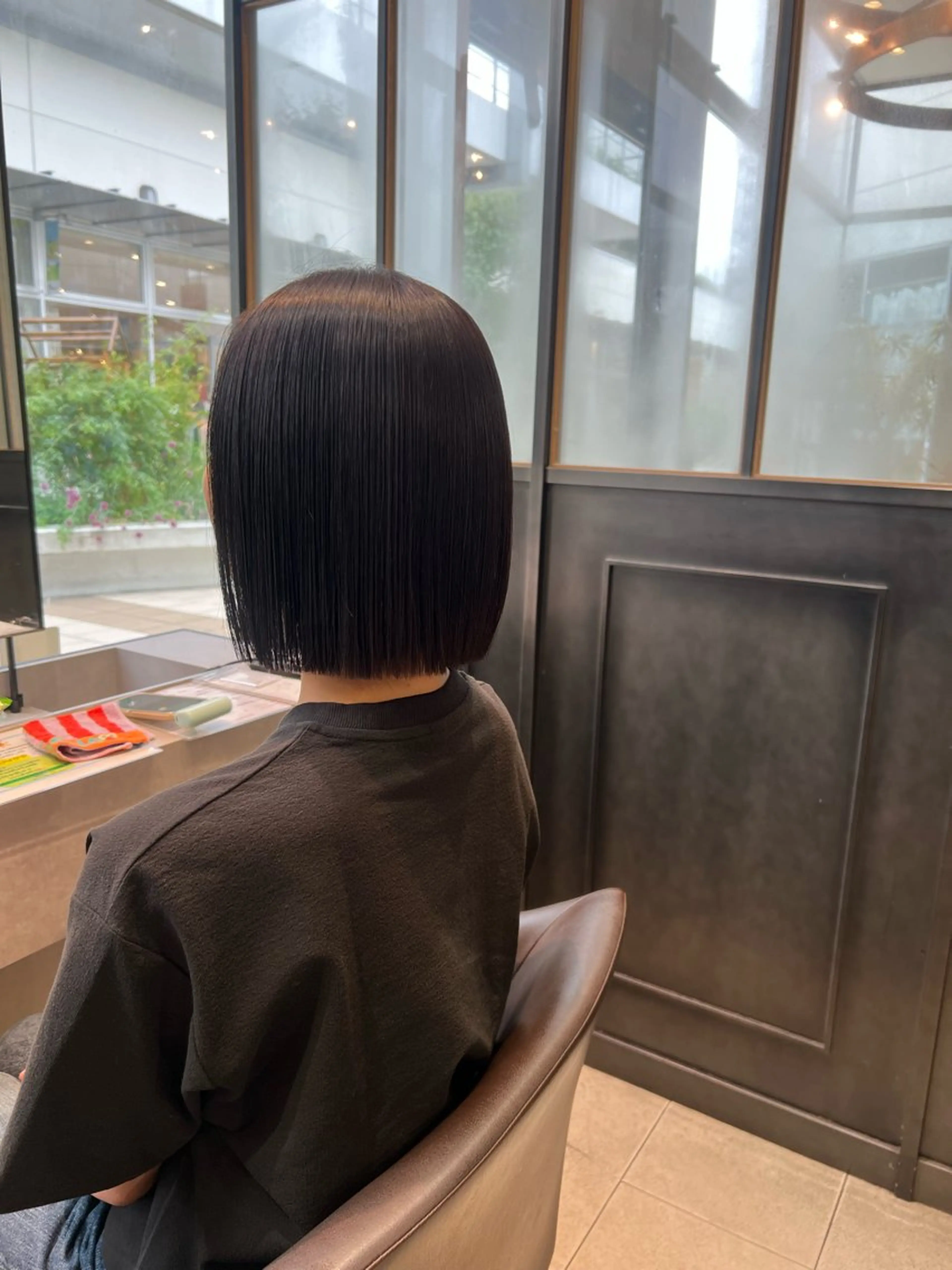 ミディアム ボブ 酸性ストレート カット 縮毛矯正 🫧Ai/ ロロネー森ノ宮💖のヘアスタイル
