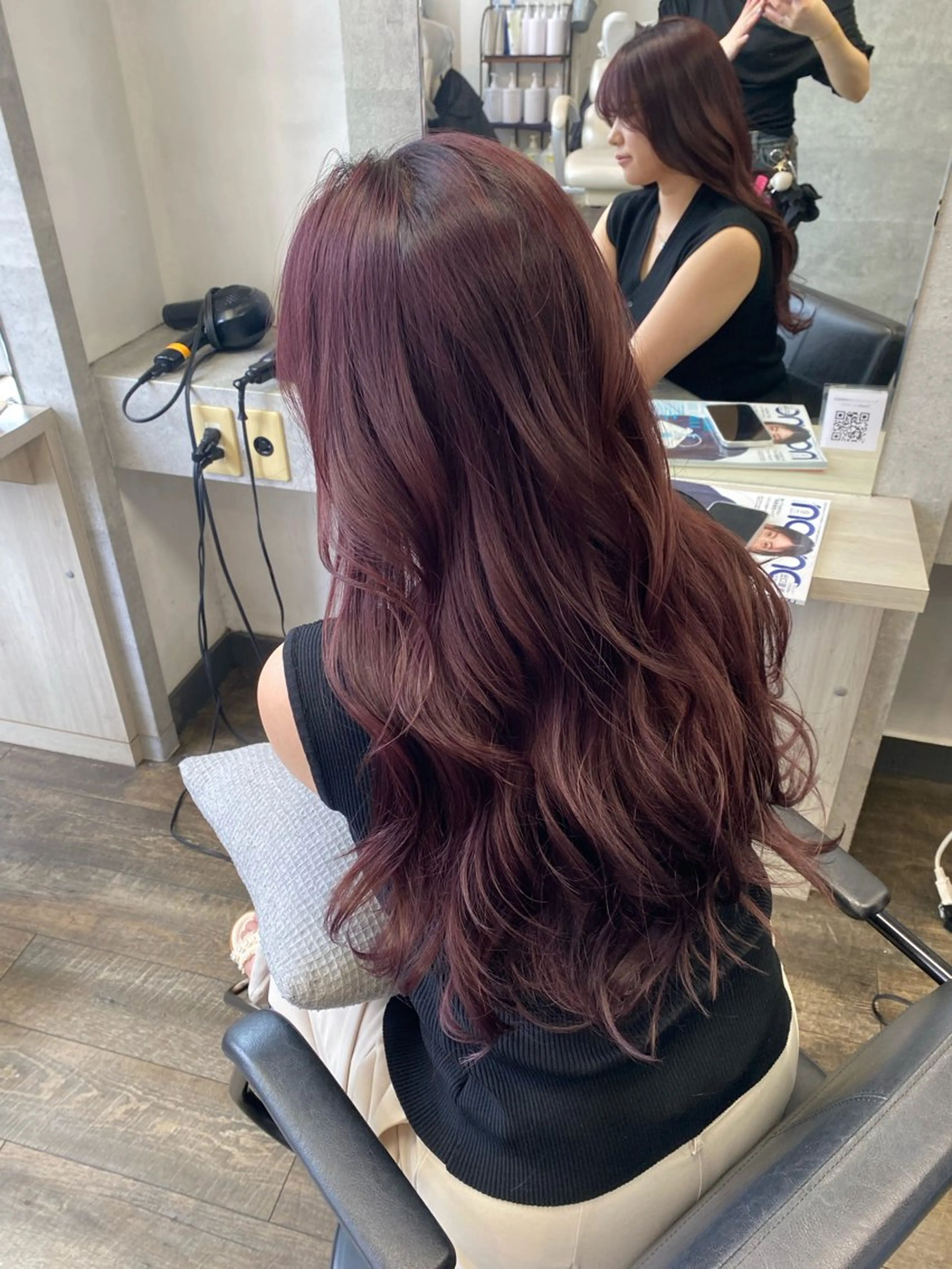 ロング カラー レッドカラー Rena/ショート /ワンホンヘアのヘアスタイル