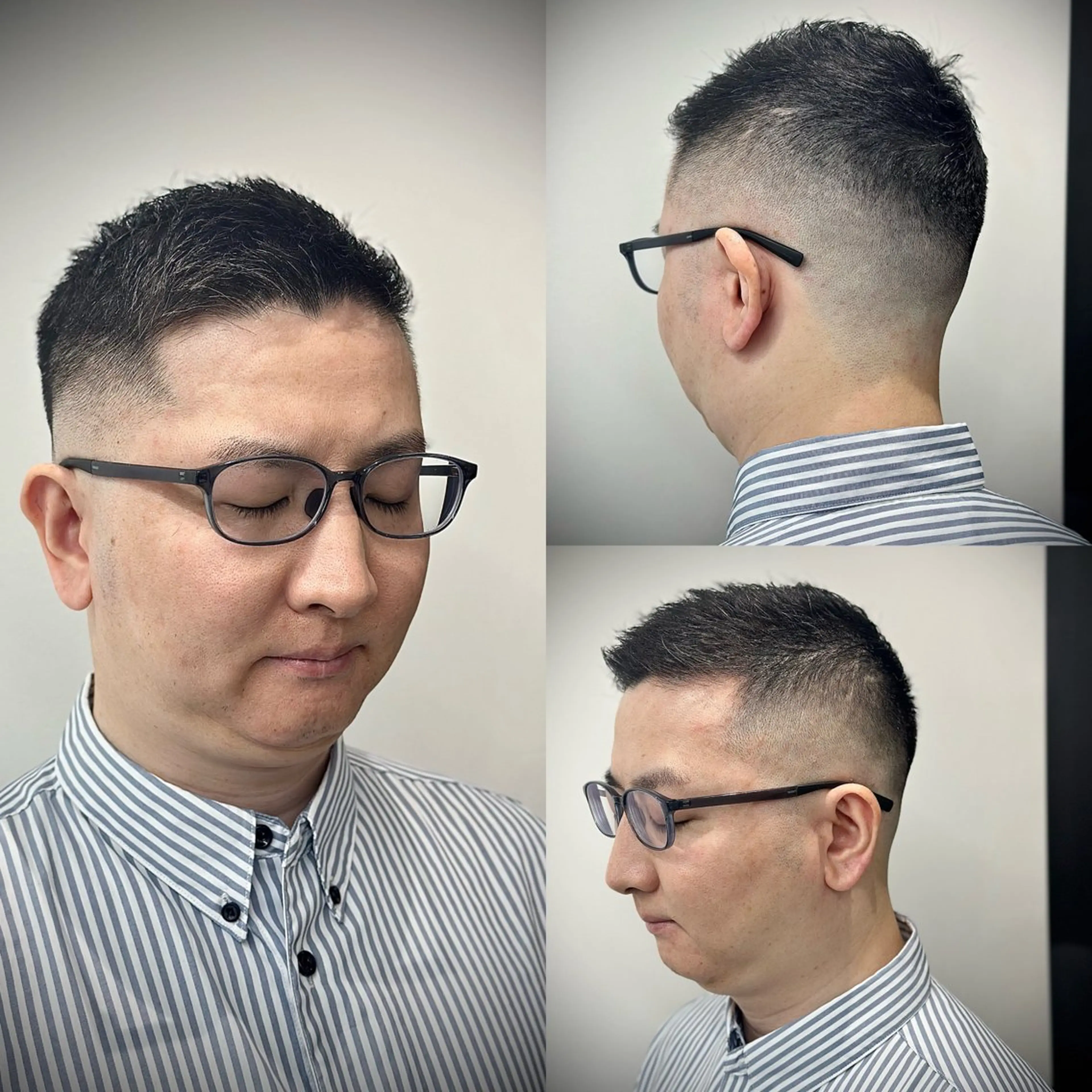 ショート メンズ 眉カット 銀座メンズ ビジネスショートのヘアスタイル