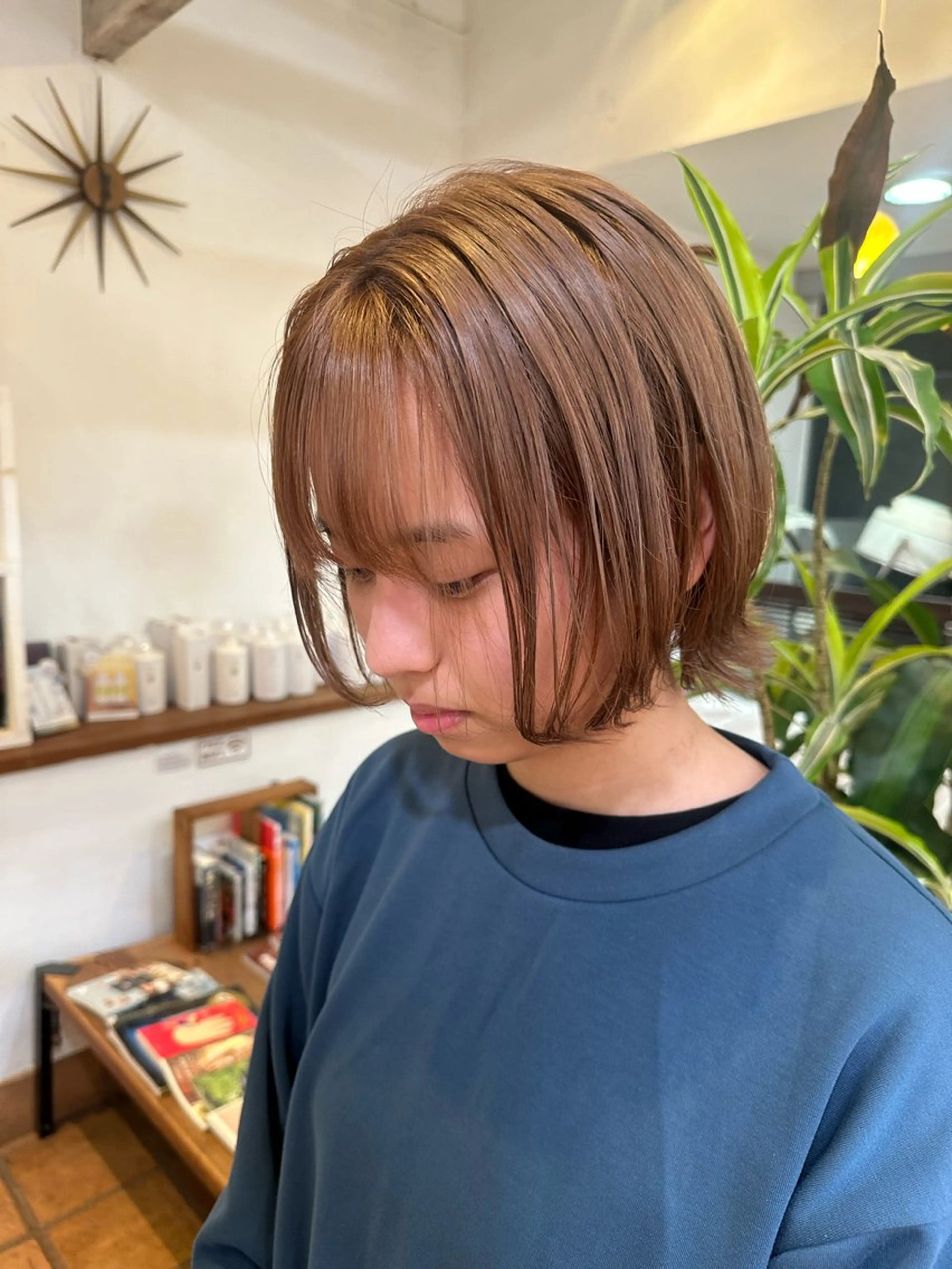 ミディアム カラー カット ヘアカラー トリートメント KAKERU/ボブ/ ショート/パーマ🌱のヘアスタイル
