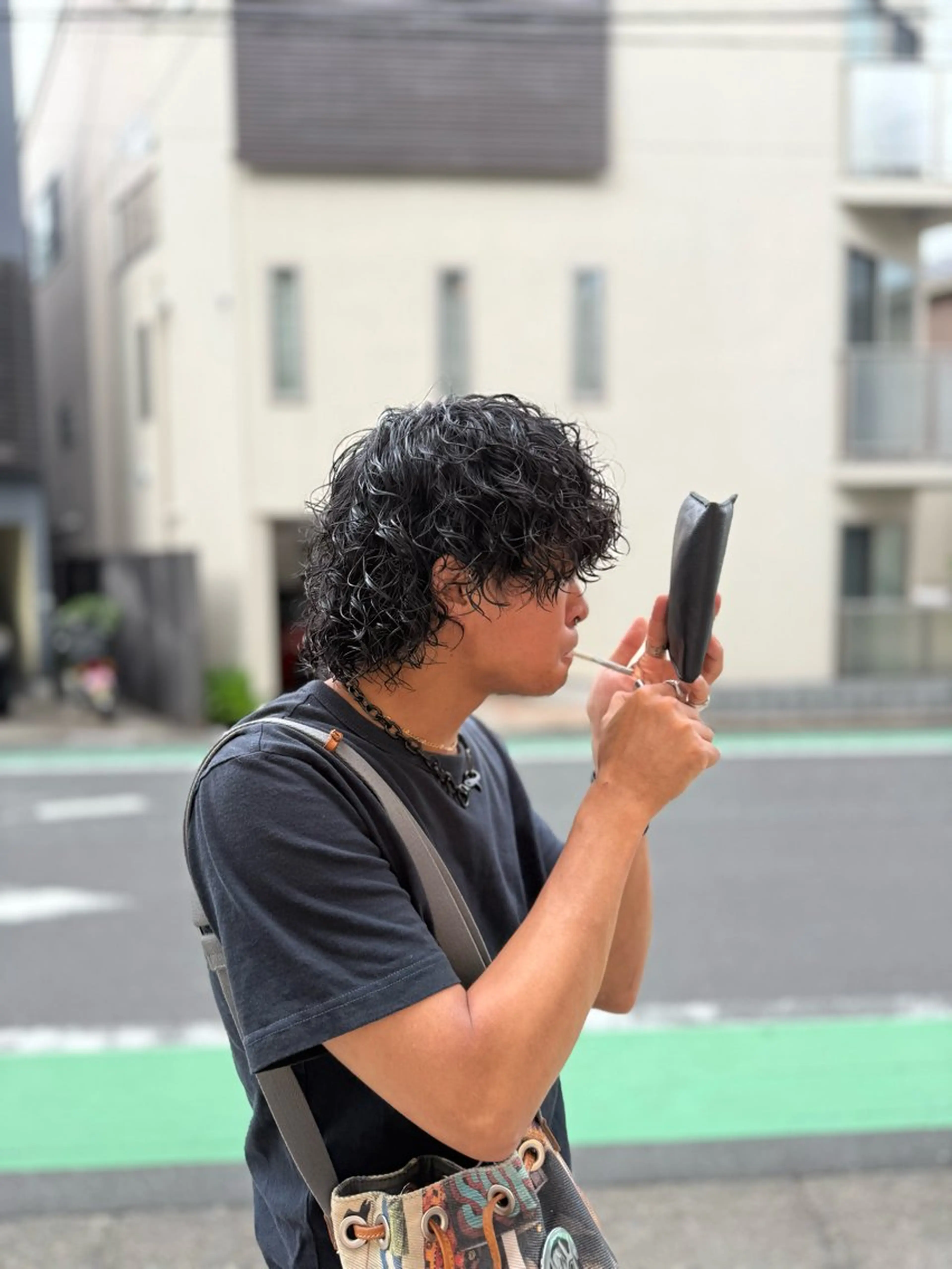 ミディアム パーマ メンズ カット パーマ barber　shop KING所属・💈メンズ　床屋💈 似合わせ💈春日井のヘアスタイル