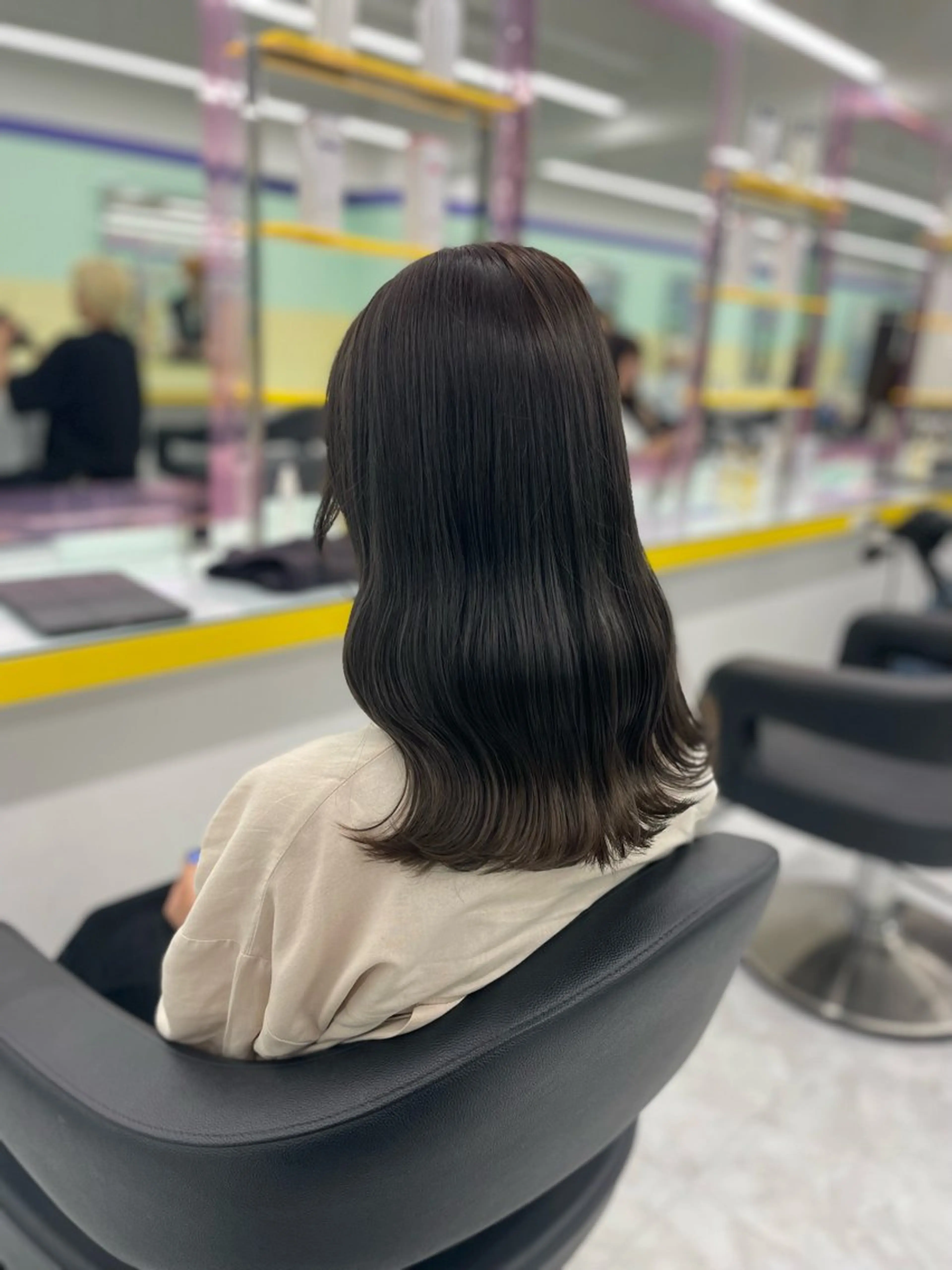 ロング カラー ヘアアレンジ カット ヘアカラー トリートメント ☁️縮毛矯正✖️ 透明感☁️りくのヘアスタイル
