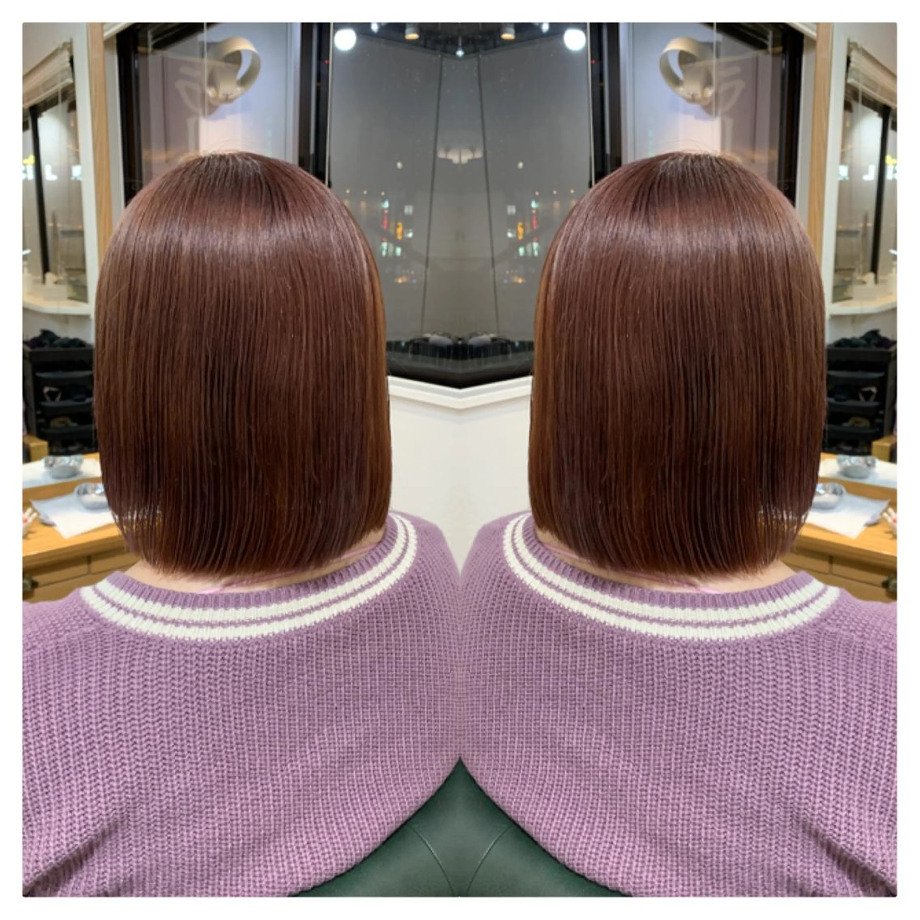 ミディアム カラー カット ヘアカラー トリートメント 村山 茉衣のヘアスタイル