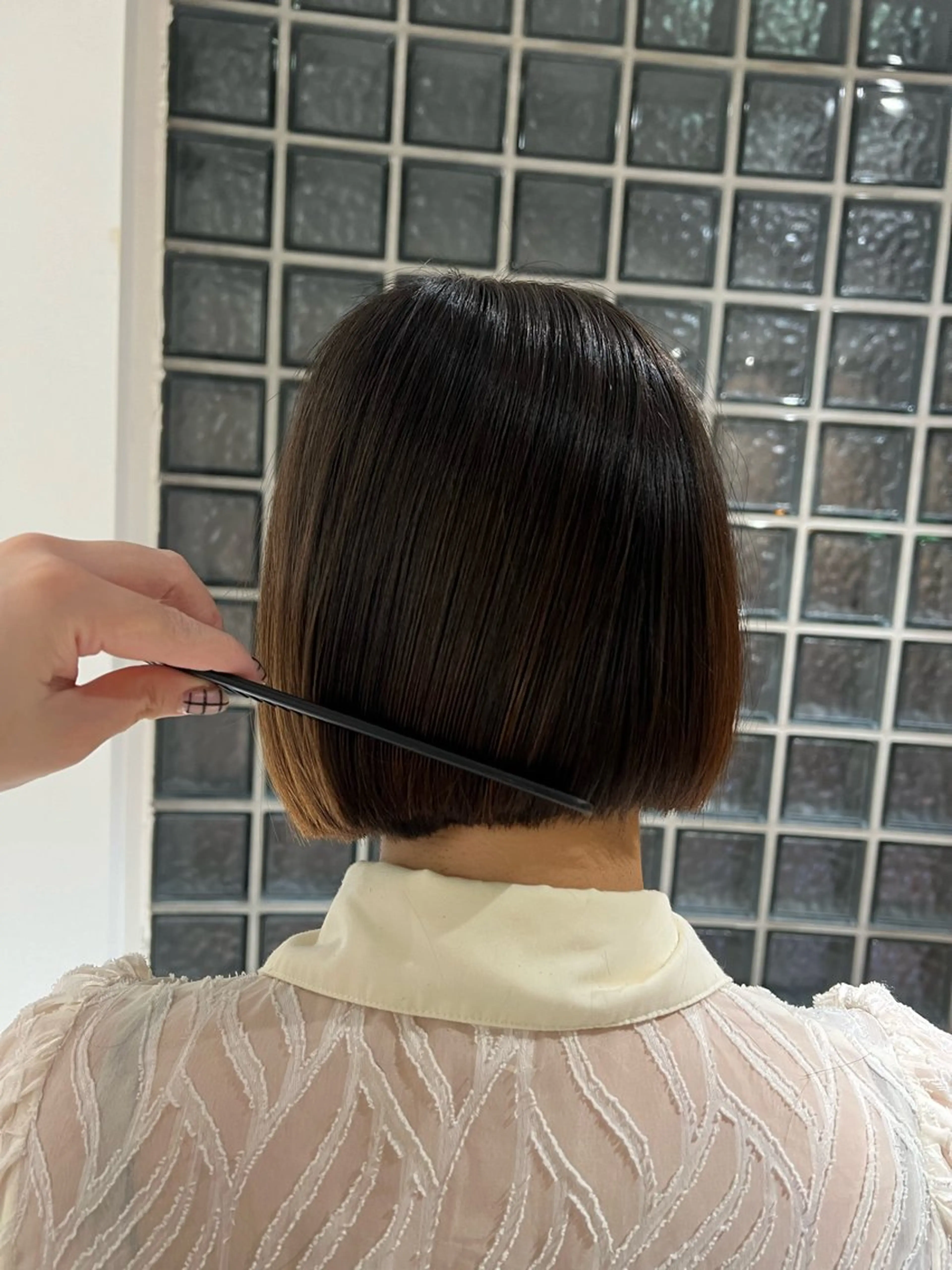 ショート ボブ カット 梅田/顔周りカット /ボブ/RINKAのヘアスタイル
