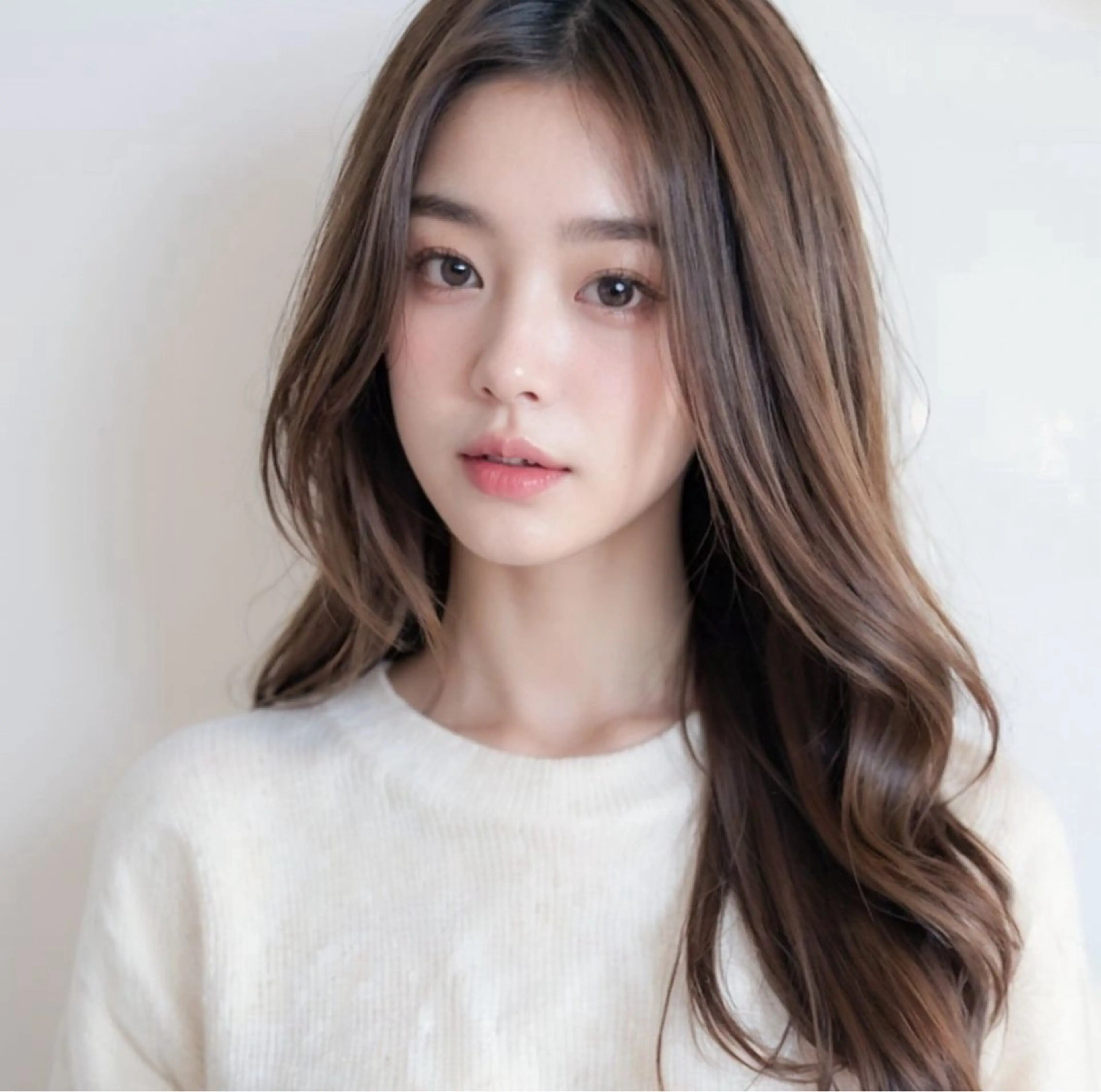 ロング カラー コウ チホウのヘアスタイル