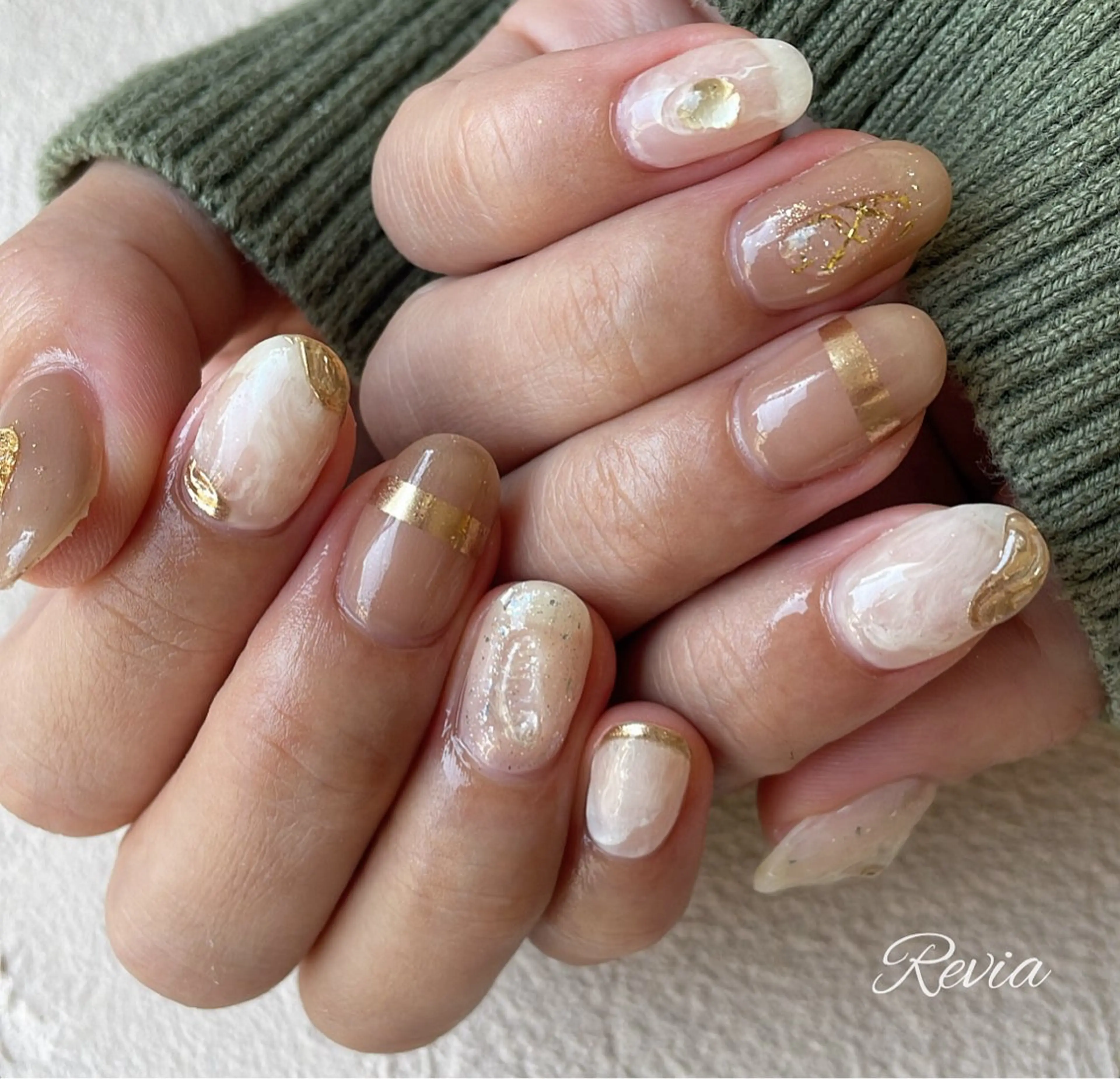 ネイル ハンドネイル revia所属・ERI Nailistのネイルデザイン