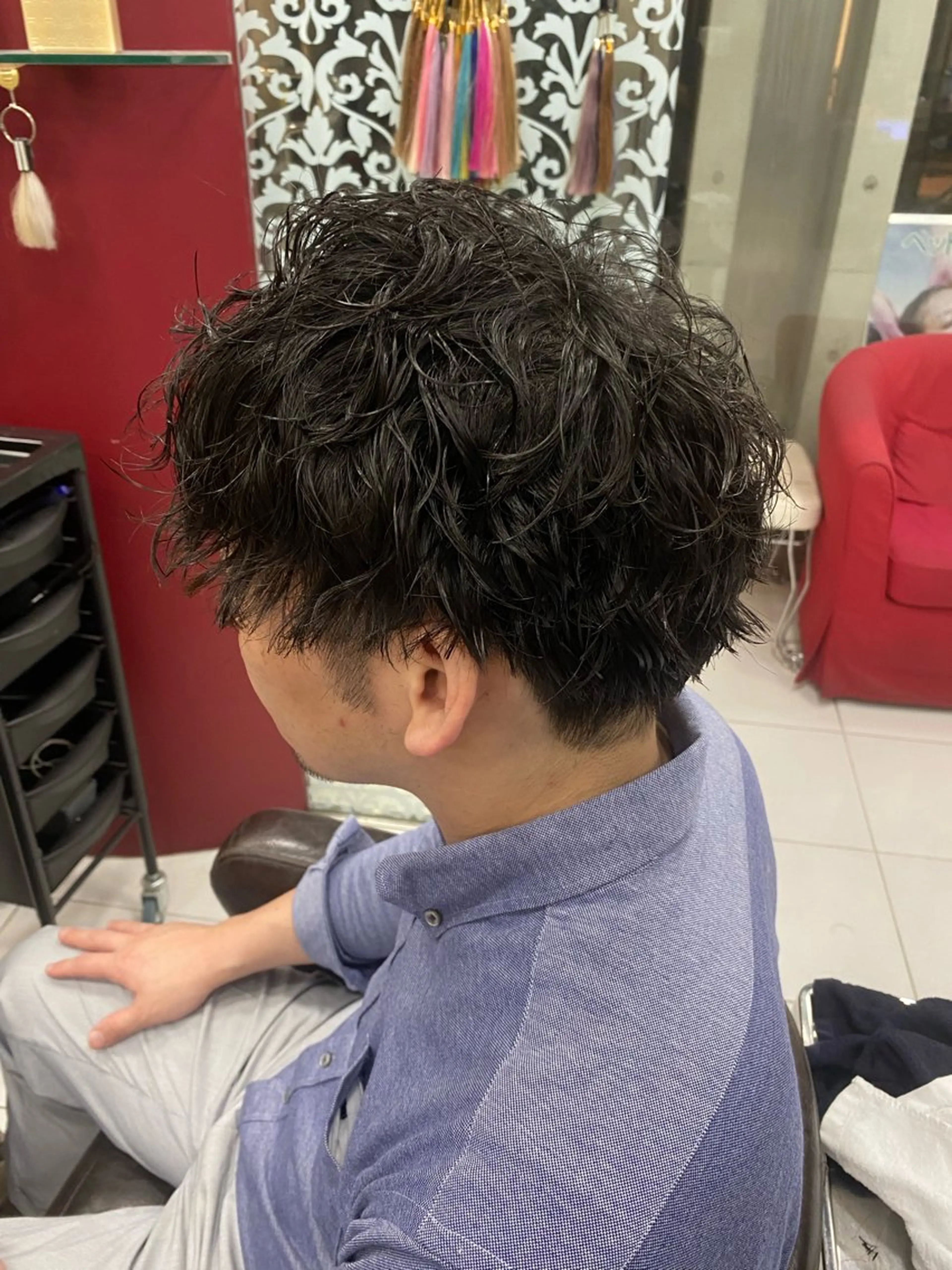 ショート カット パーマ ホワイト/店長/カラ ー講師/錦糸町/岩崎のヘアスタイル