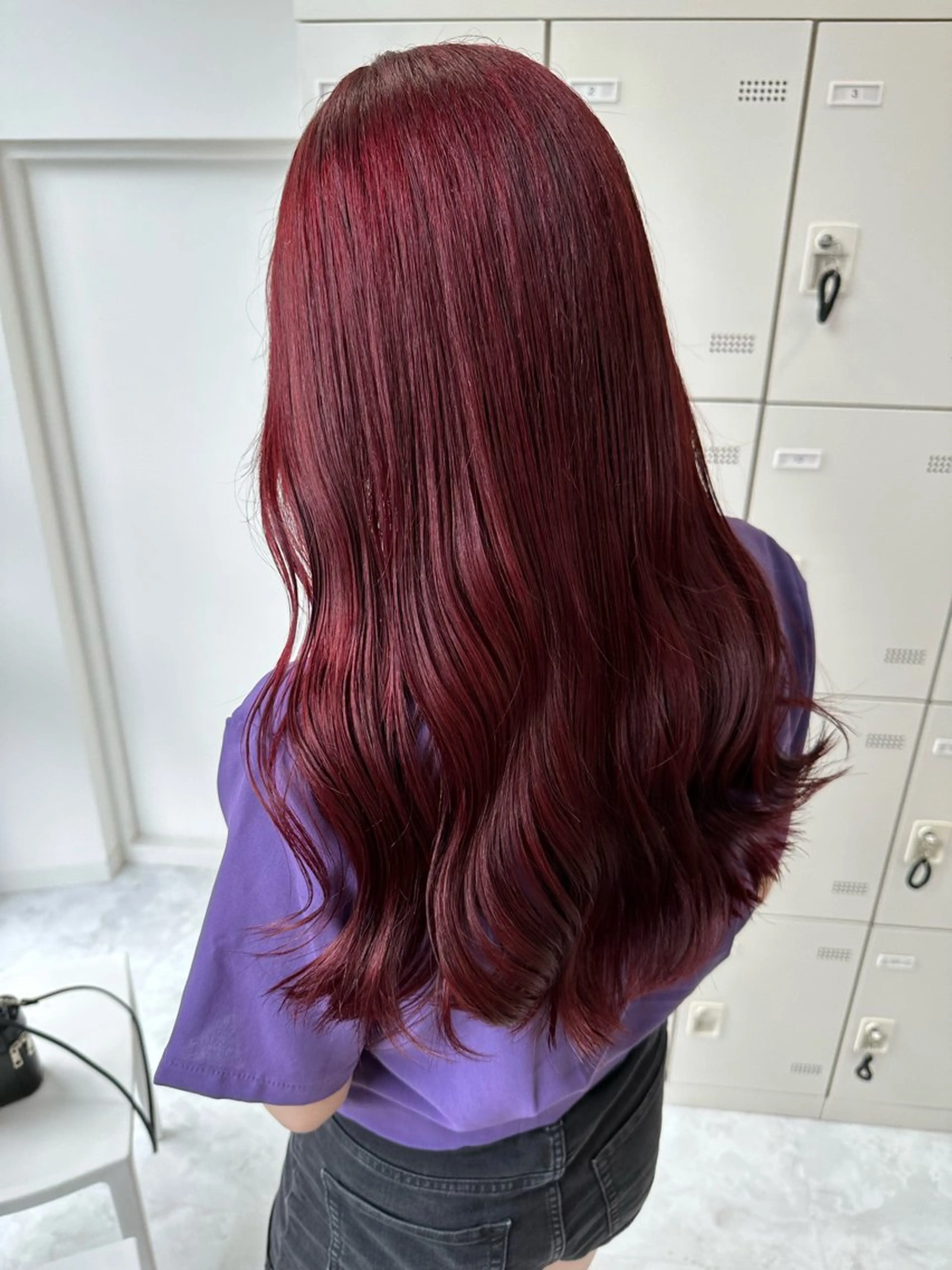 セミロング 🍒ワイン系 ウルフカット🍒拓未のヘアスタイル
