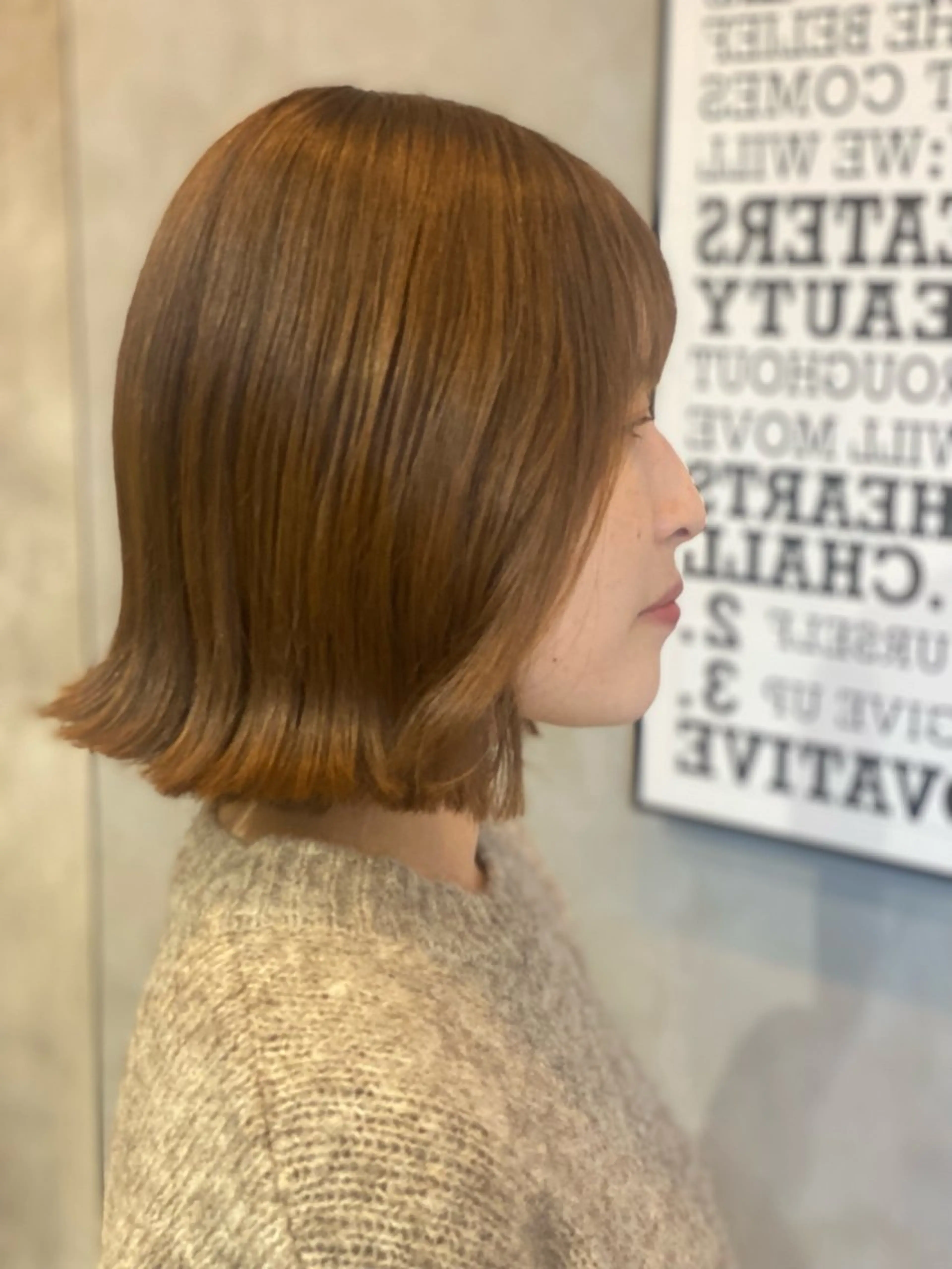 ショート 切りっぱなしボブ ボブ カット Agu hair lang屋島店所属・大林　恵理 【Agu 屋島】のヘアスタイル