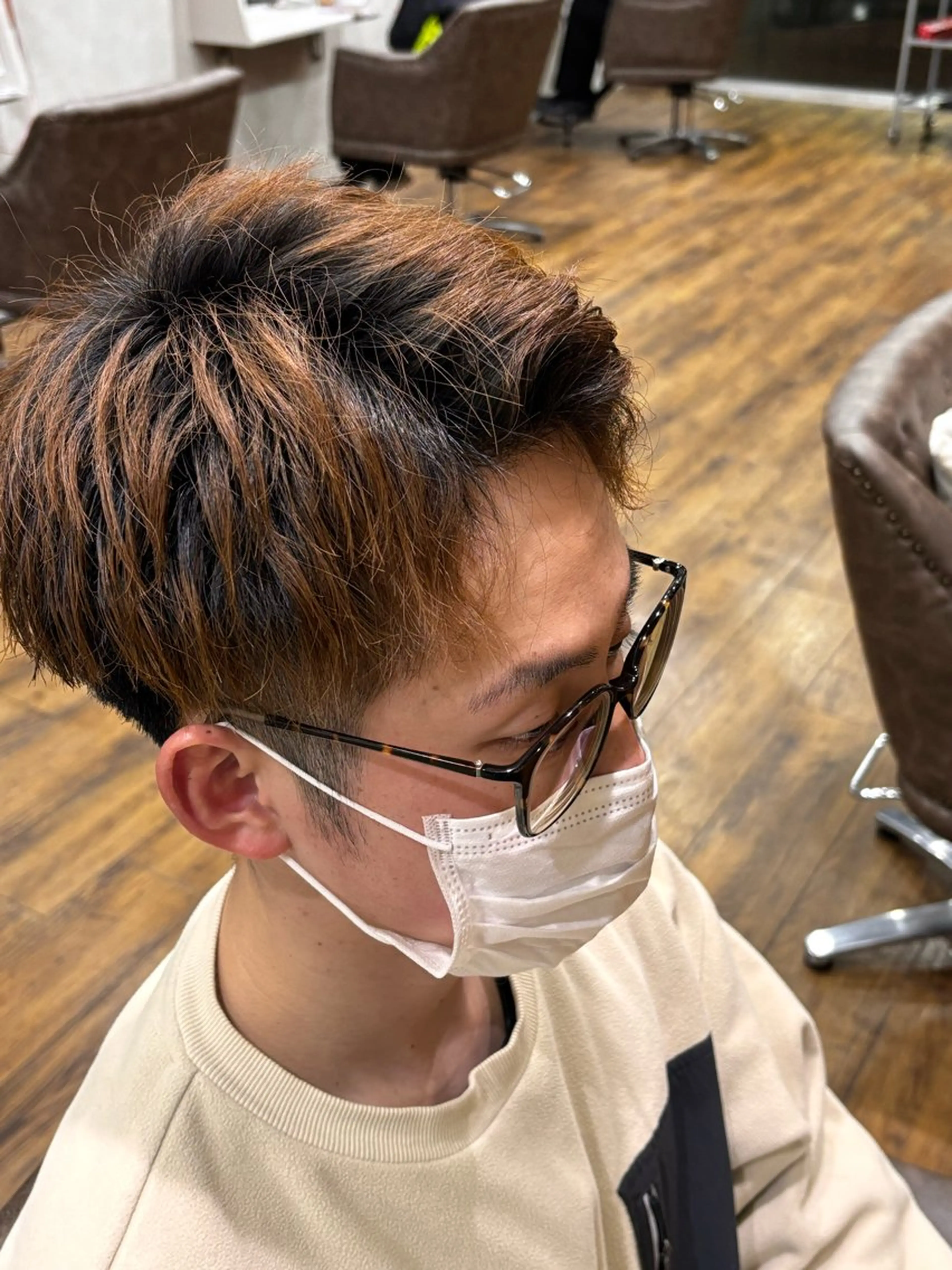 メンズ マッシュ 白神 珠梨のヘアスタイル