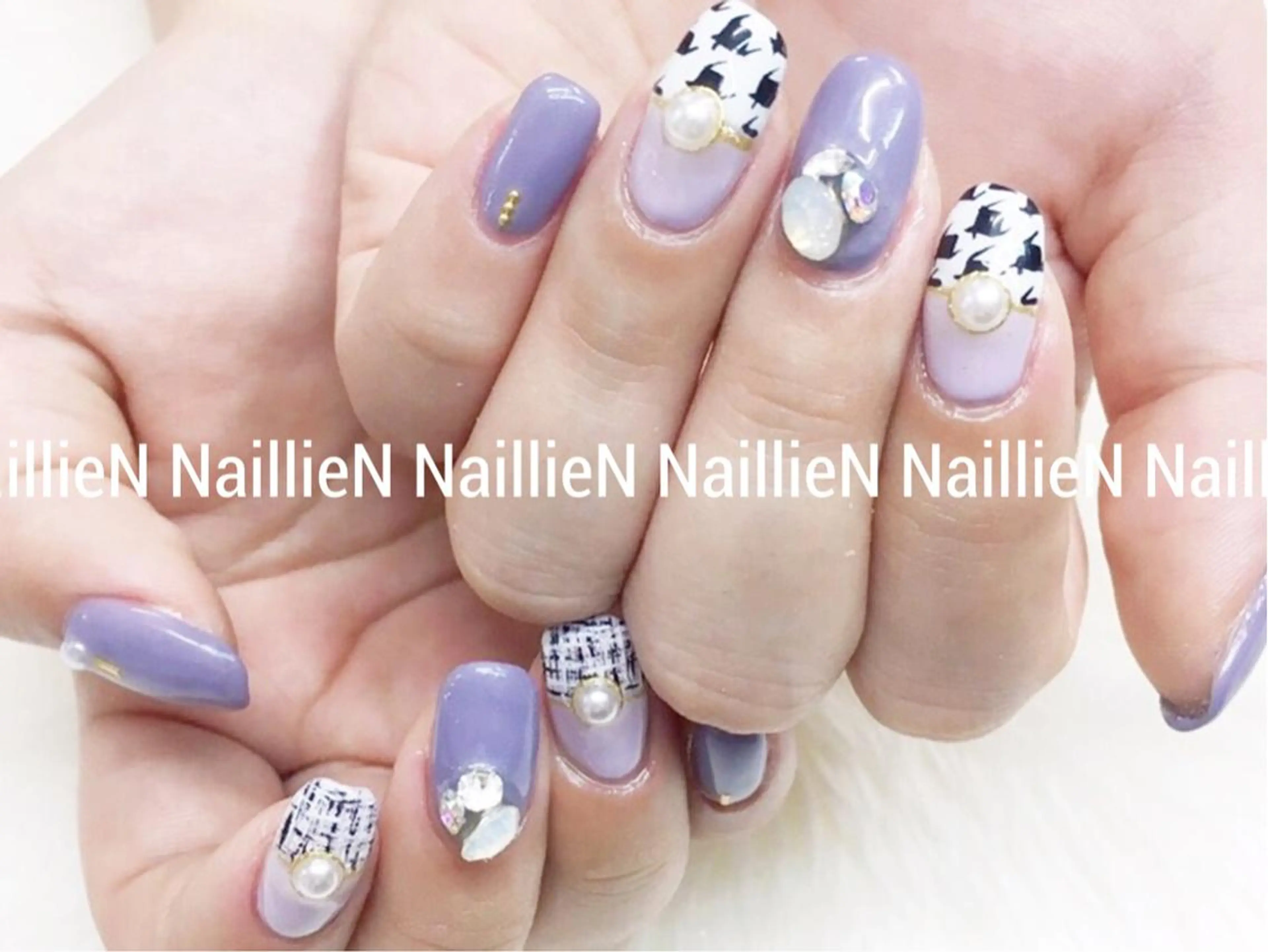ネイル ツイードネイル Nail lieNのネイルデザイン