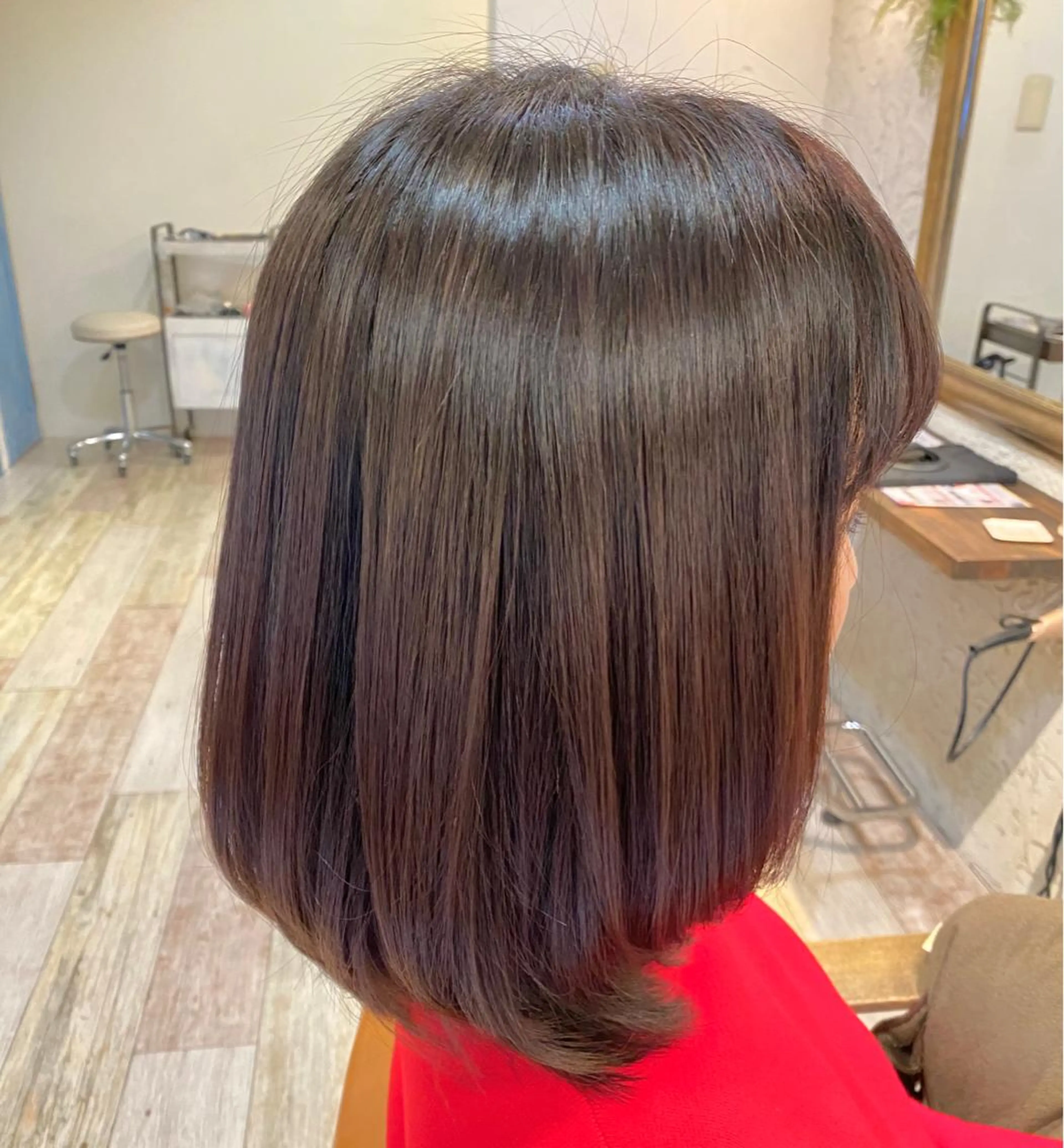 ミディアム カラー ヘアカラー トリートメント よこもり あいのヘアスタイル