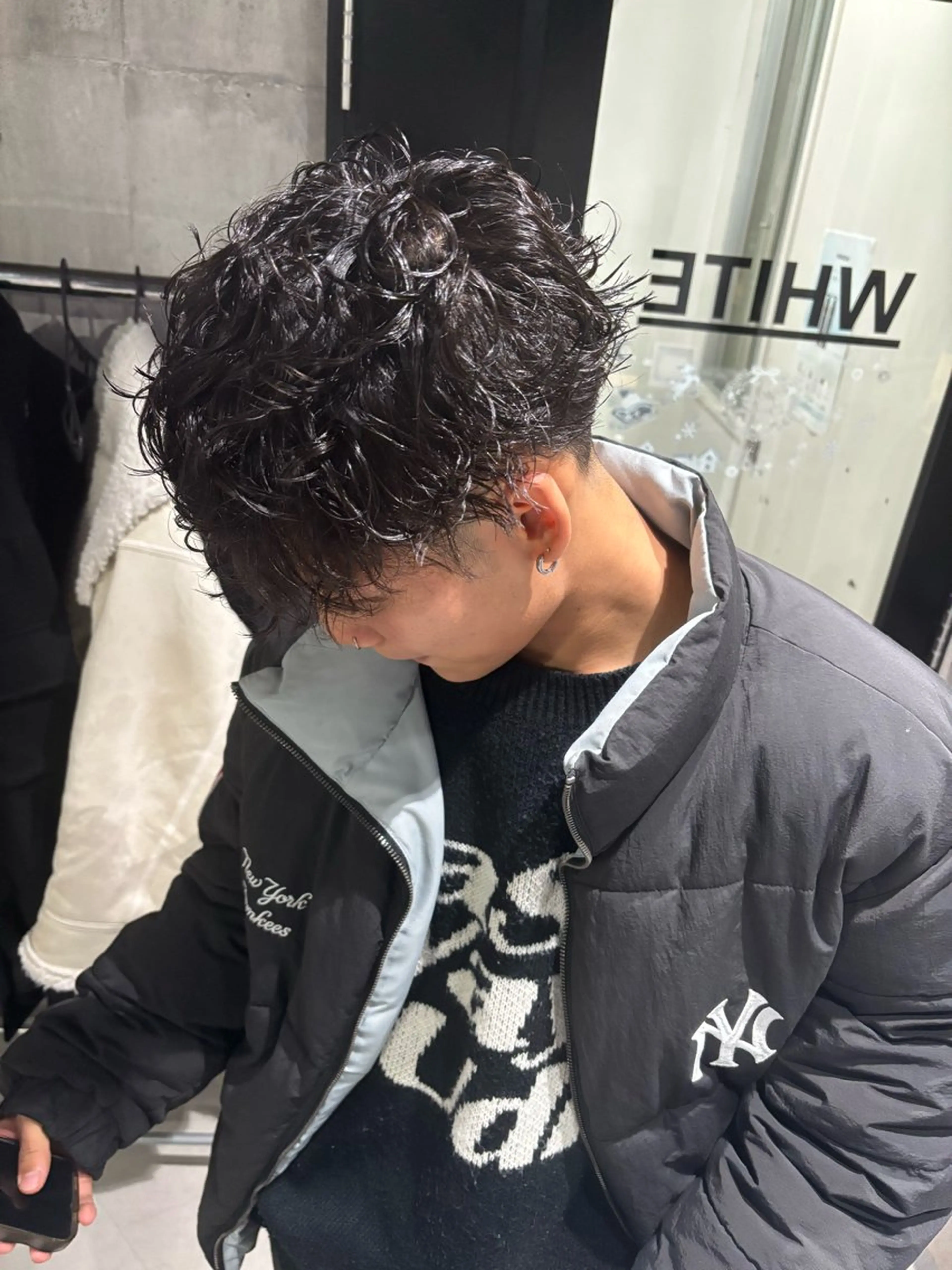 パーマ メンズ スペインカール カット パーマ トリートメント _white【京橋店】所属・_WHITE / KENTOのヘアスタイル
