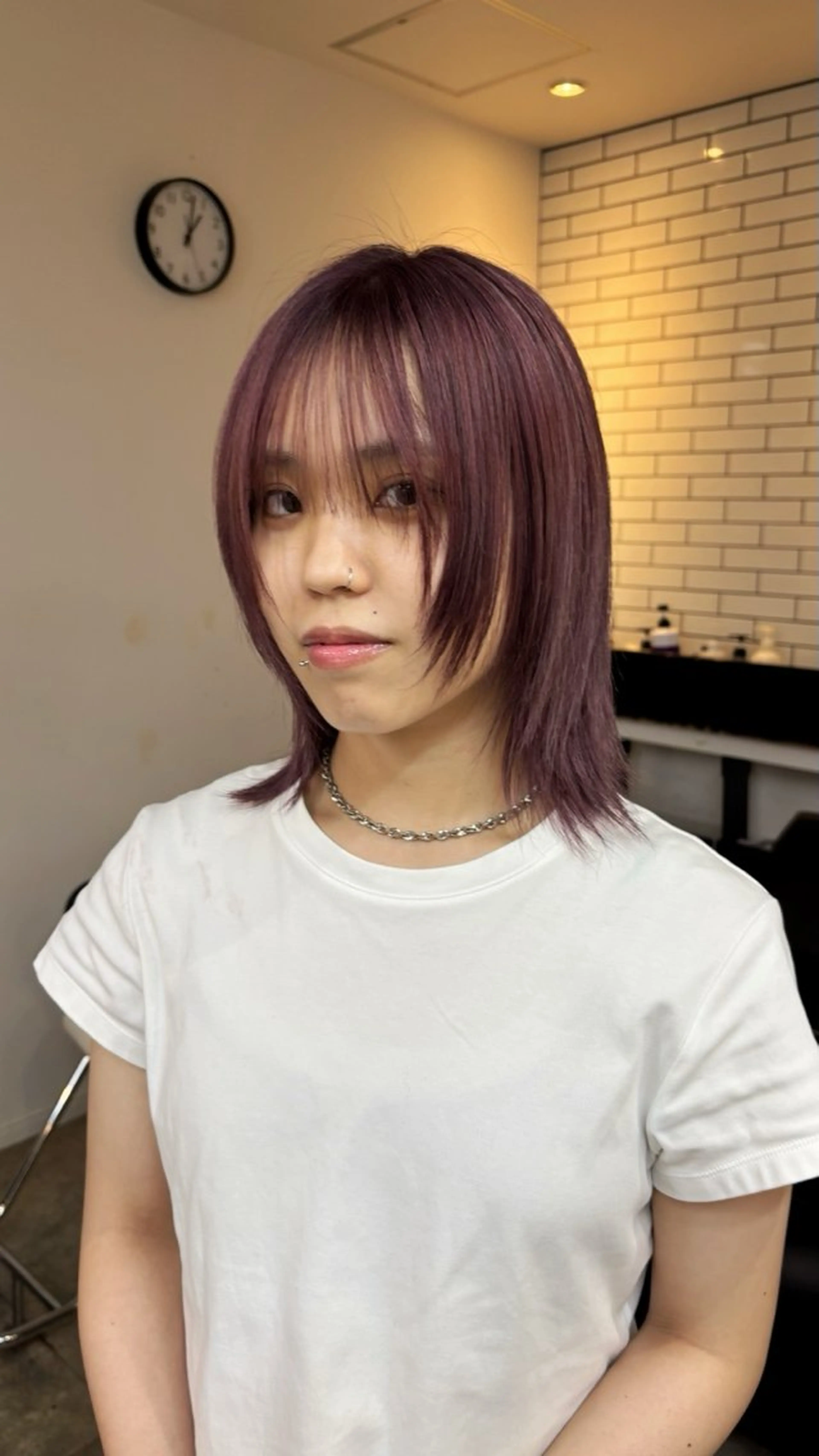 ミディアム ヘアカラー GATE.所属・梅田／ハイトーン ／アレンジ／りなのヘアスタイル