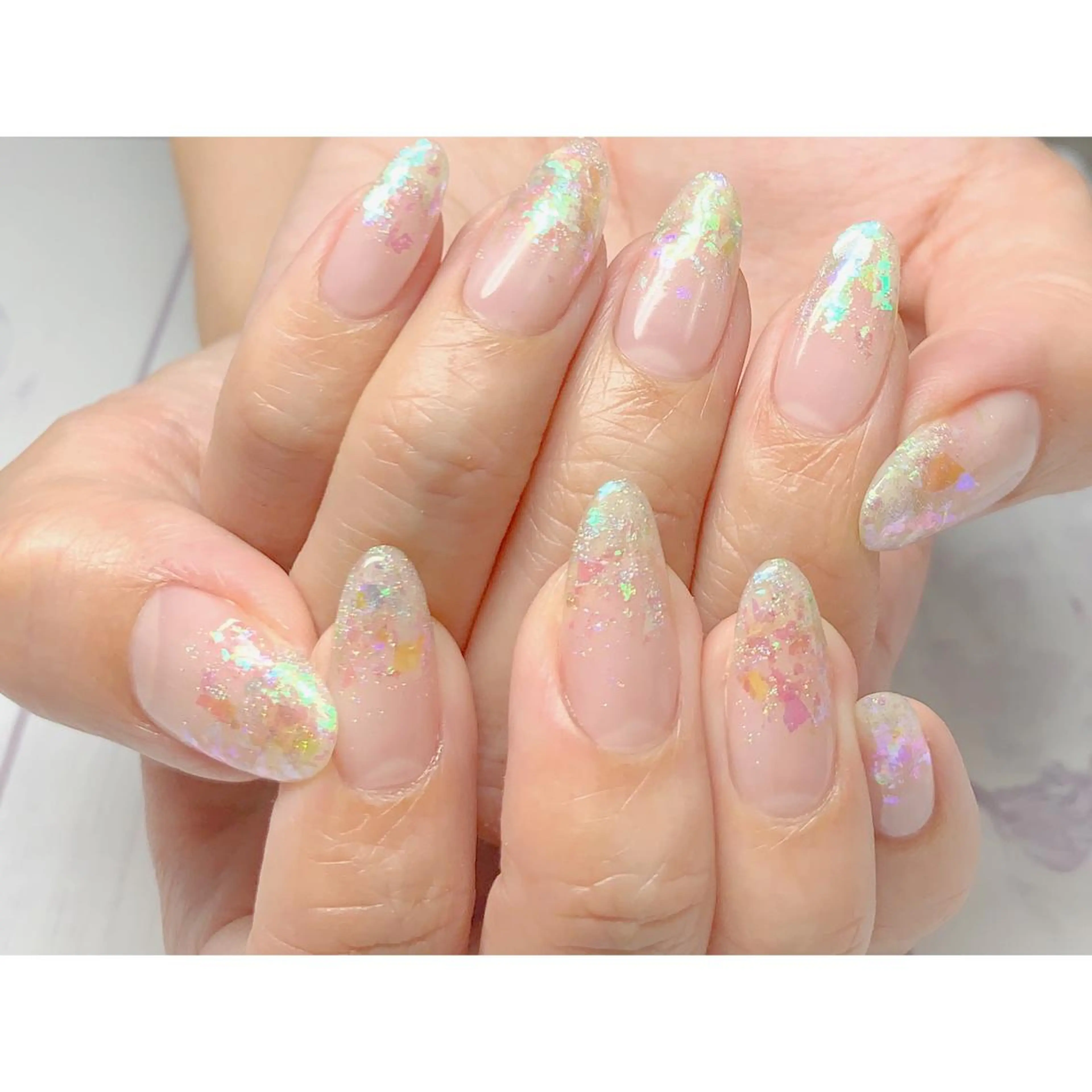 ネイル グラデーション ラメ(グリッター) ラメグラデーション nailsalon maluriのネイルデザイン