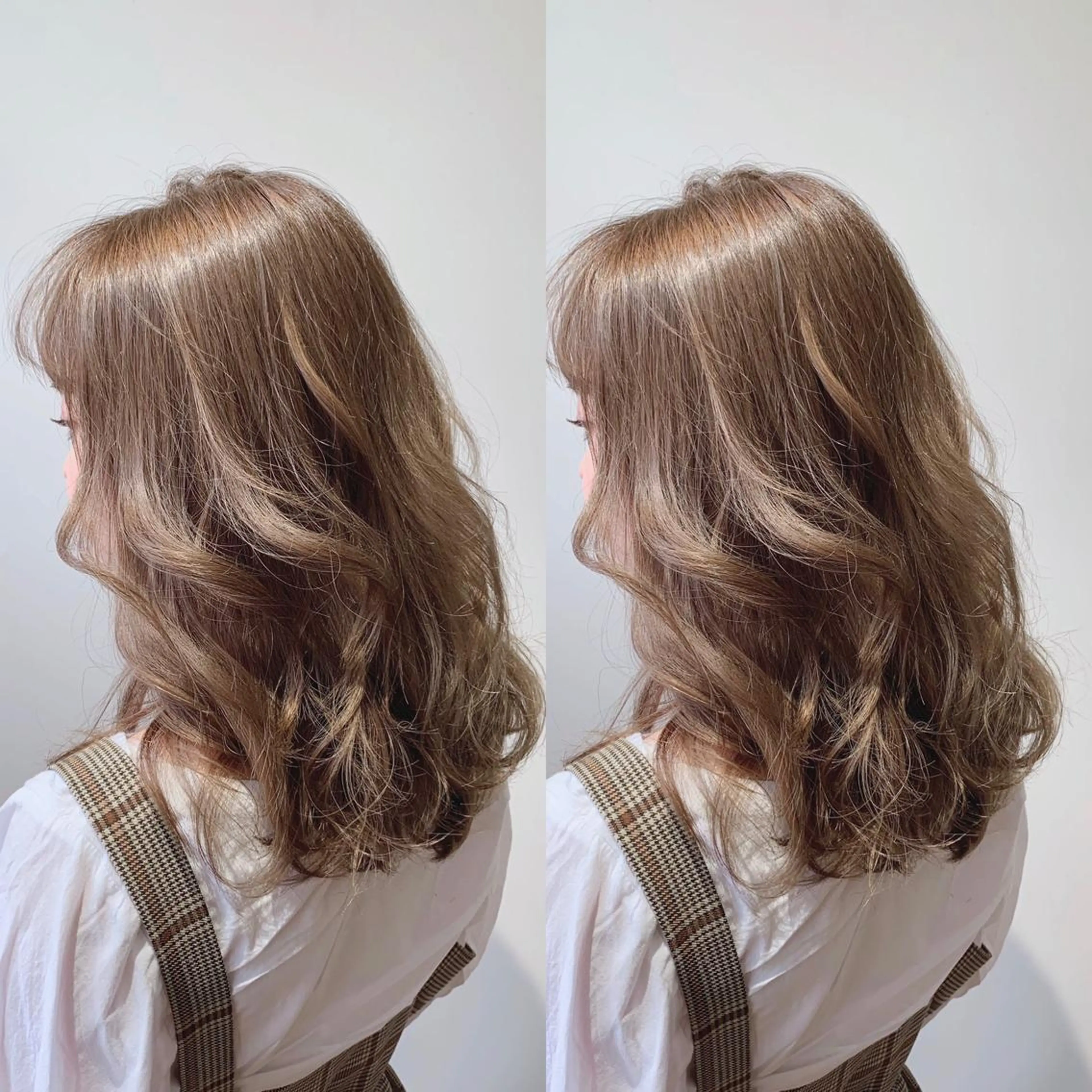 ミディアム カラー ヘアアレンジ アディクシーカラー ブリーチ グレージュ ハイライトカラー イルミナカラー 髪質改善特化 ミサワコウキのヘアスタイル