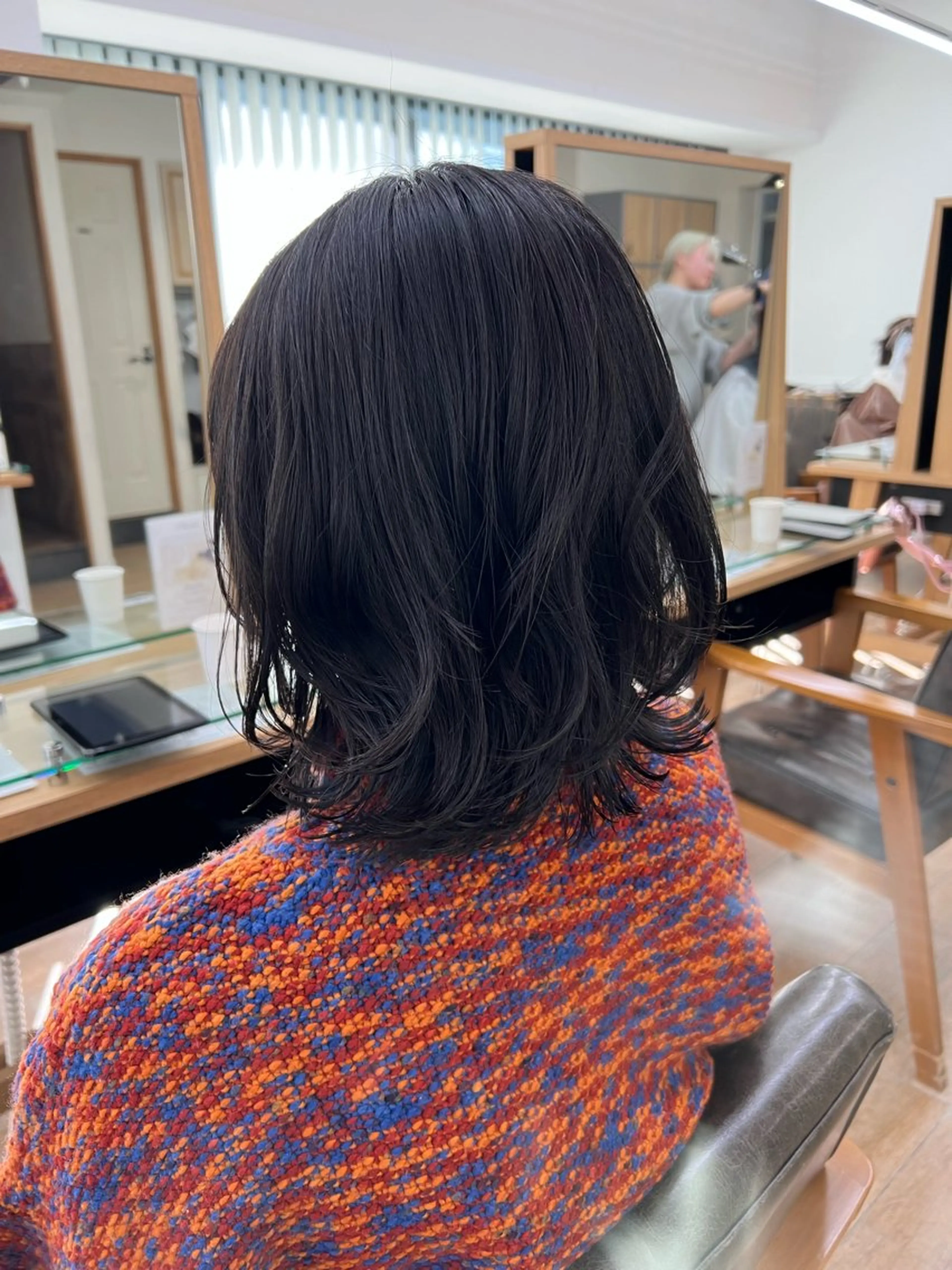ミディアム パーマ ミディアムパーマ ボブ ハイライト/ウルフ/ 💙鶴岡　愛💙のヘアスタイル