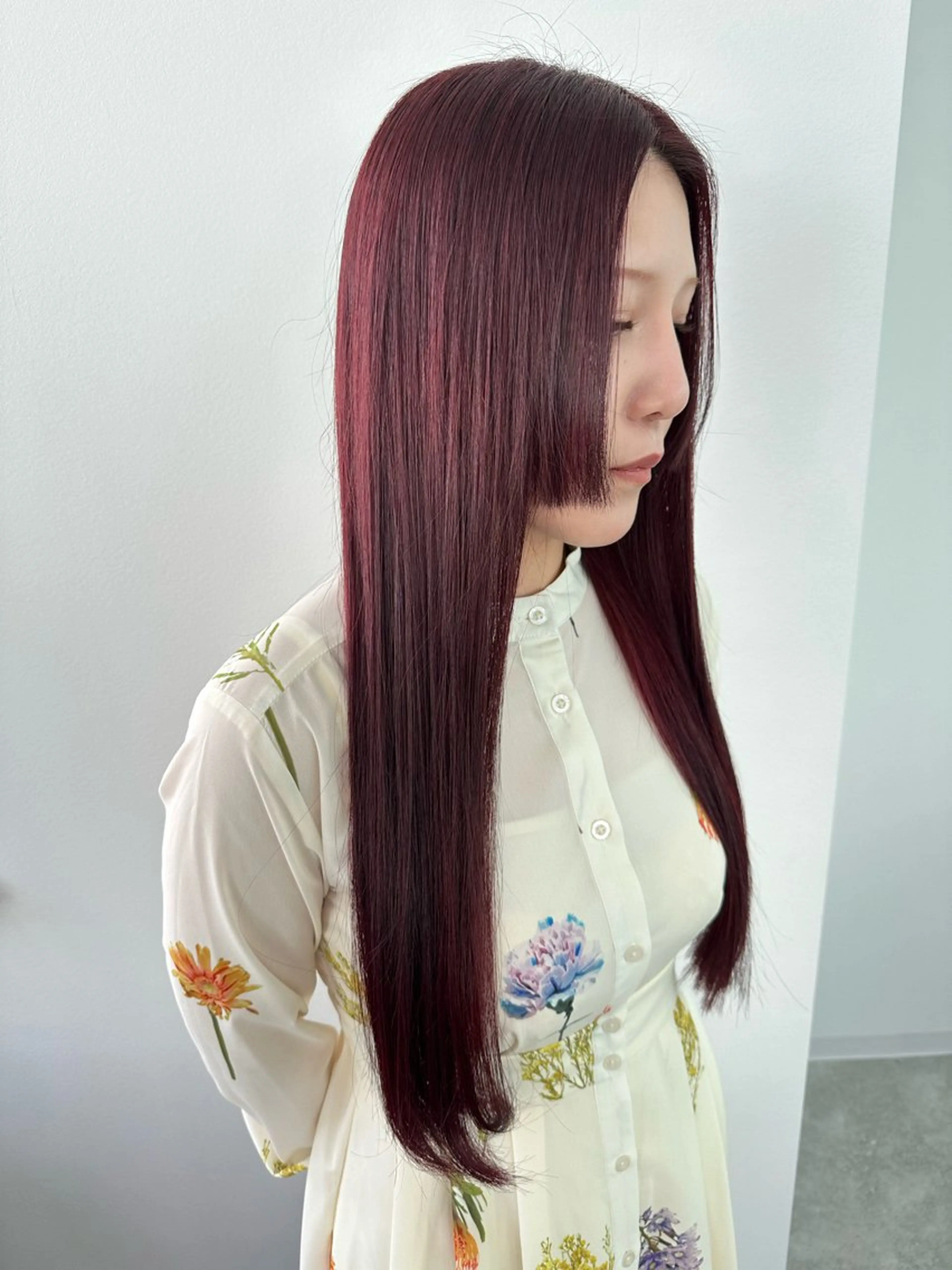 ロング カラー カット ヘアカラー 🍒ワイン系 ウルフカット🍒拓未のヘアスタイル