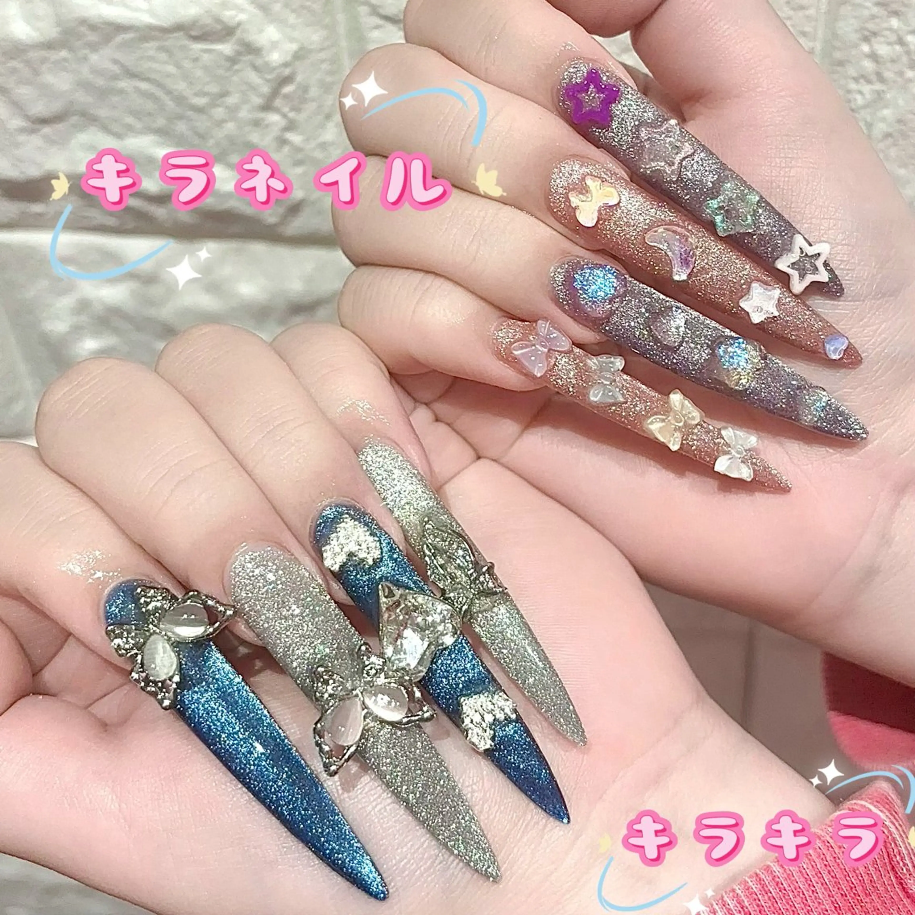 ネイル ハンドネイル 💗キラネイル💗 モチ最高のネイルデザイン