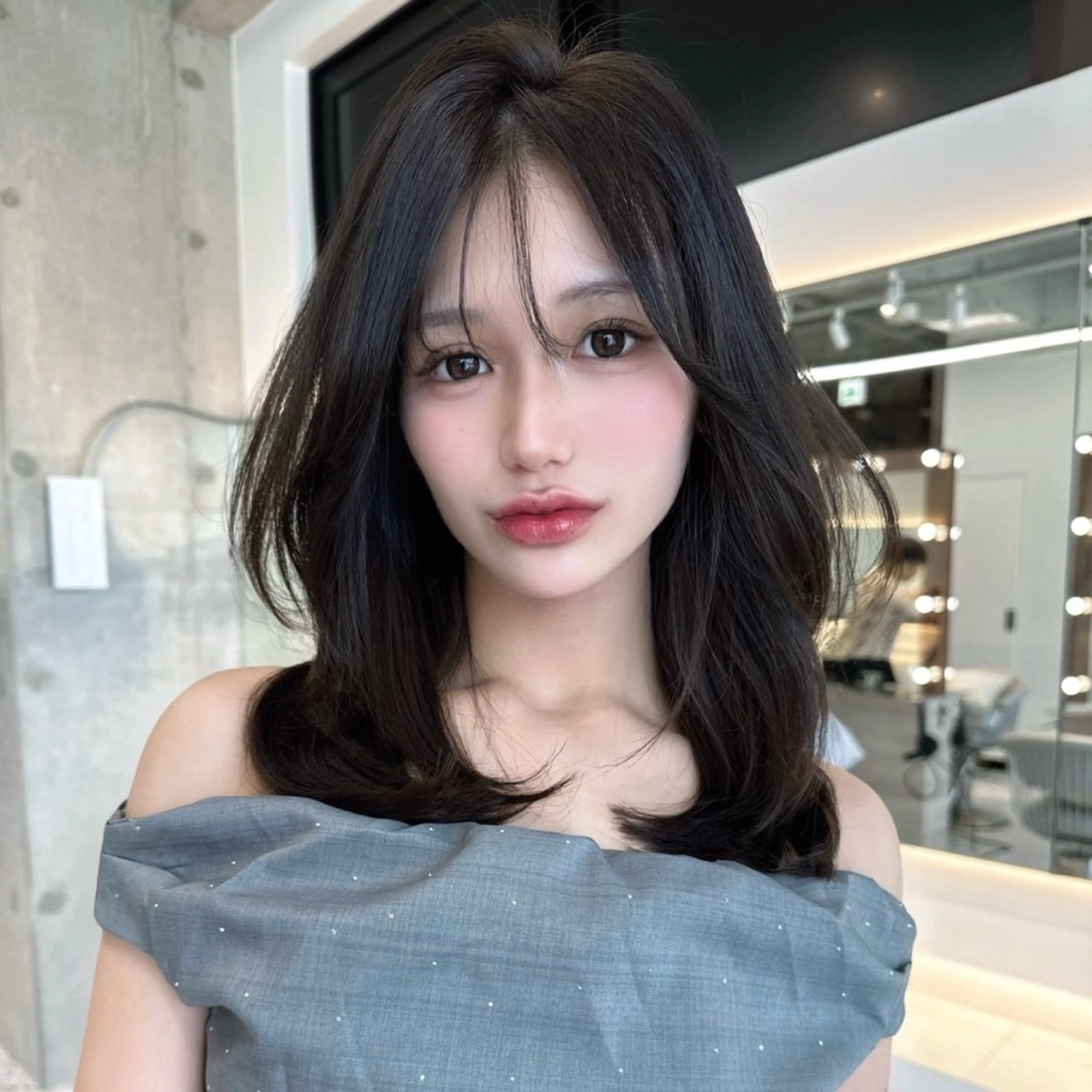 ミディアム カット ヘアカラー トリートメント 💎博多/縮毛 矯正/横山一誠💎のヘアスタイル