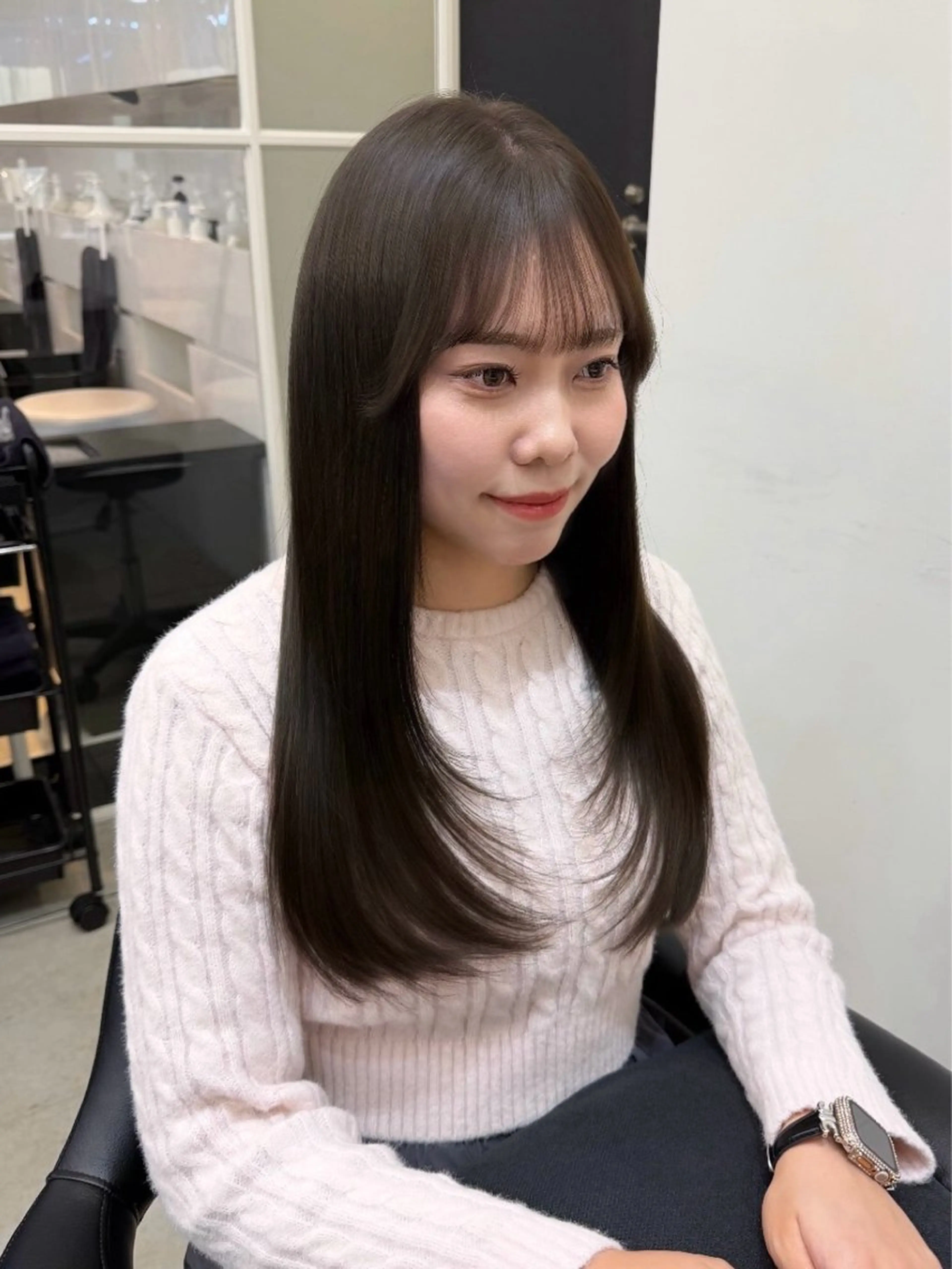 ロング カット 縮毛矯正 トリートメント 艶髪/縮毛矯正/ Core mikuaのヘアスタイル