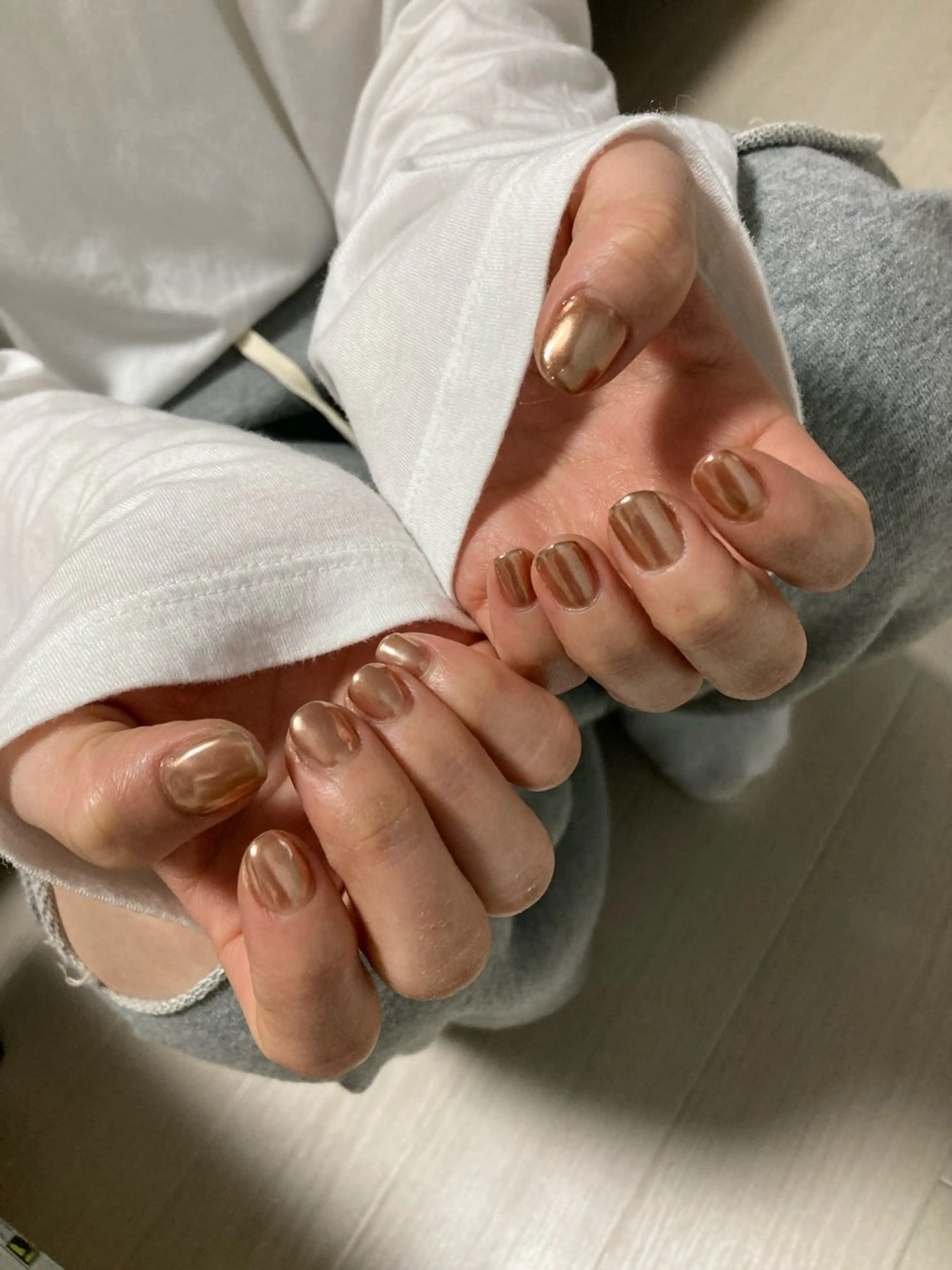 ネイル ミラーネイル シンプルネイル 爪の絵描き屋　ミテネイル所属・爪の絵描き屋 ミテネイルのネイルデザイン