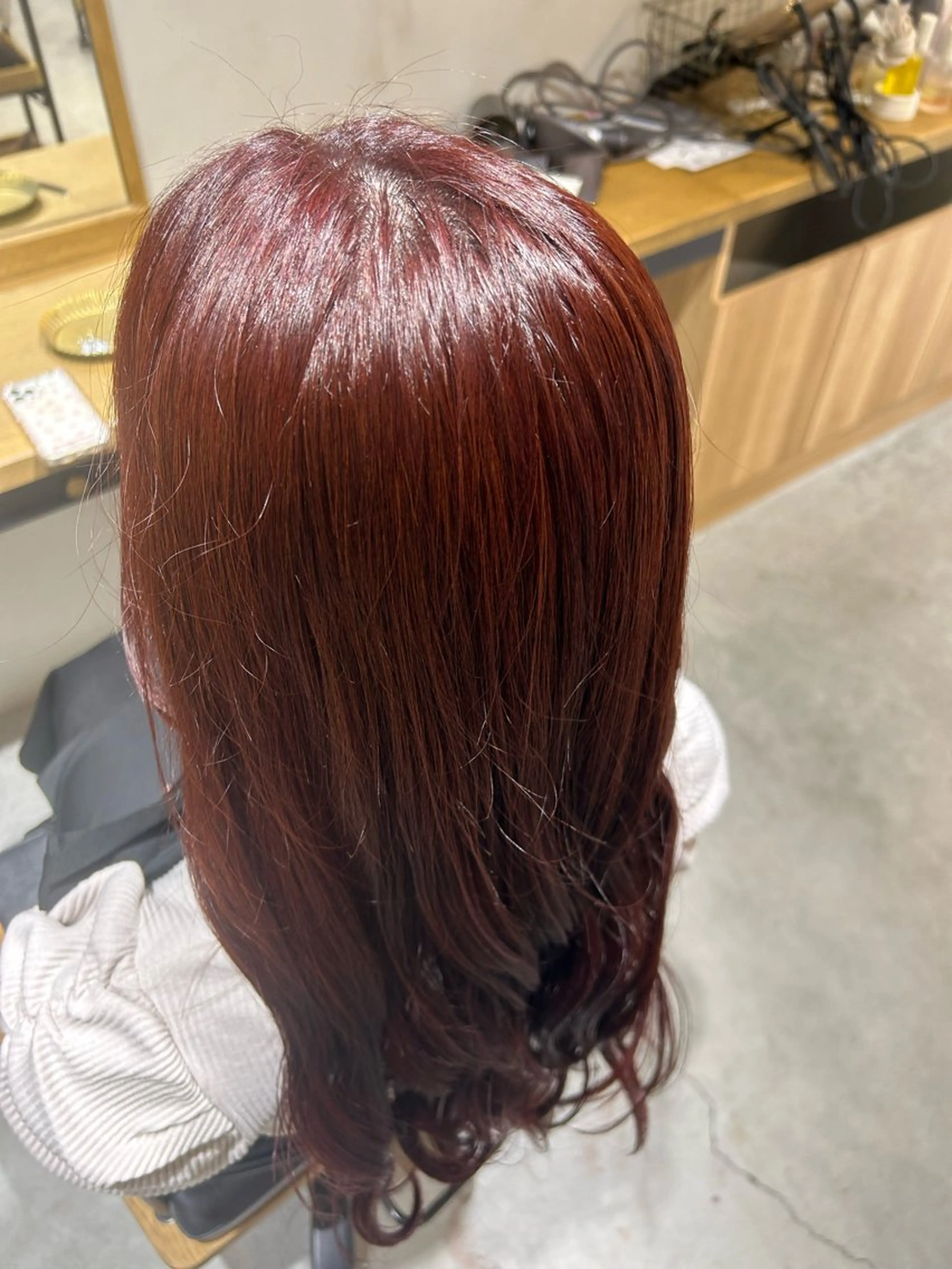 ロング カラー ピンクカラー まりん🍒 名駅/レイヤーカットのヘアスタイル